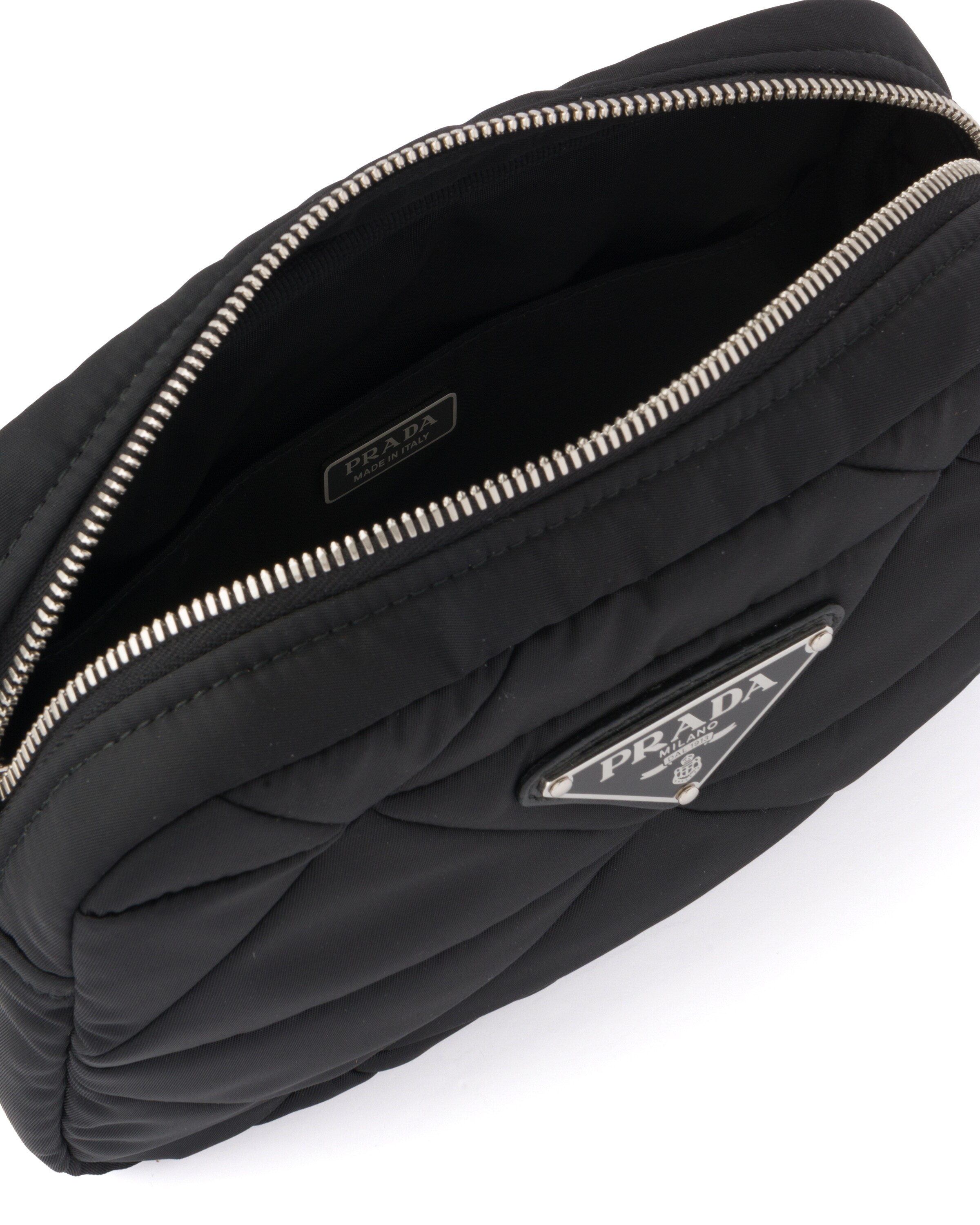 Black Padded nylon shoulder bag Prada