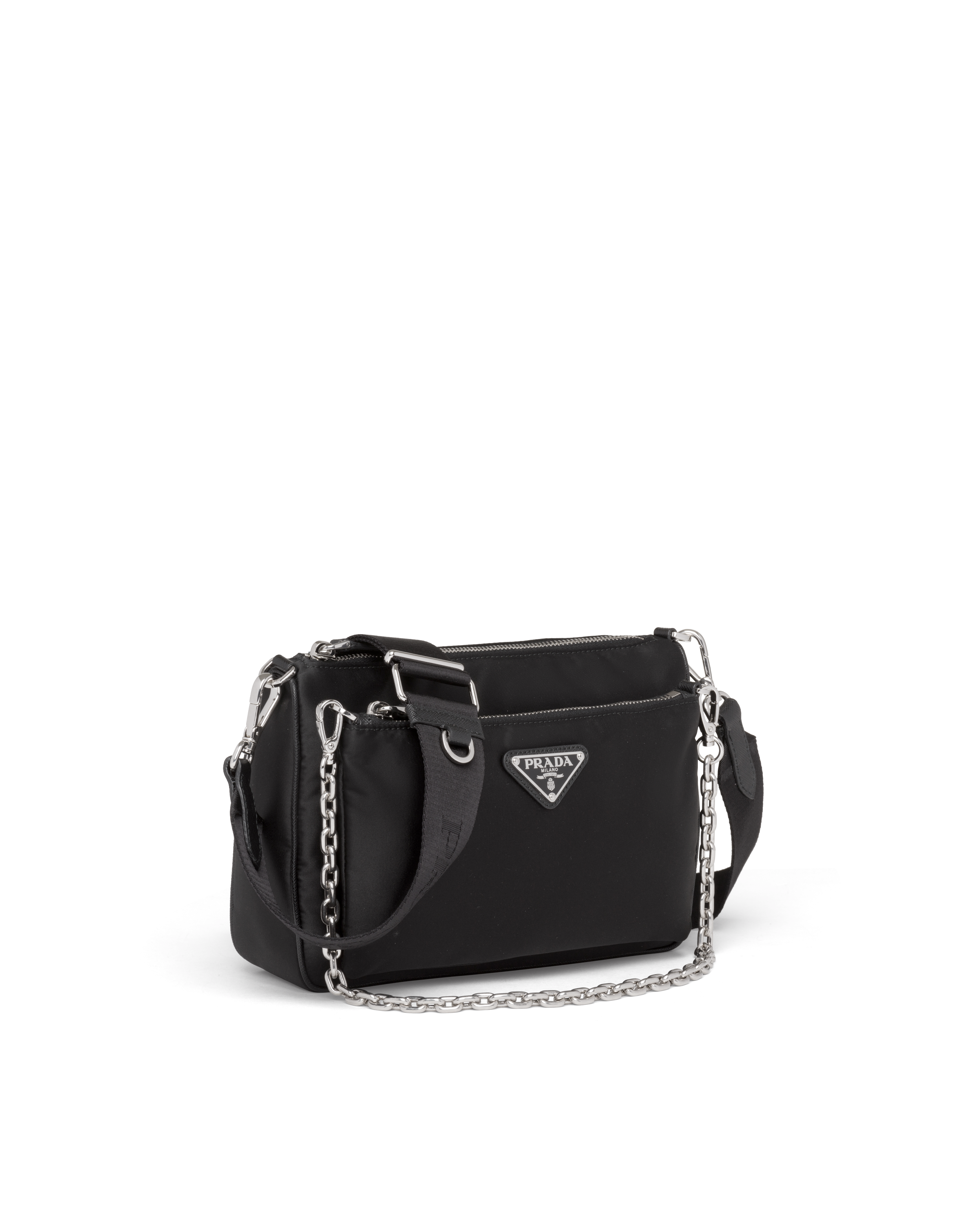 prada black nylon shoulder bag