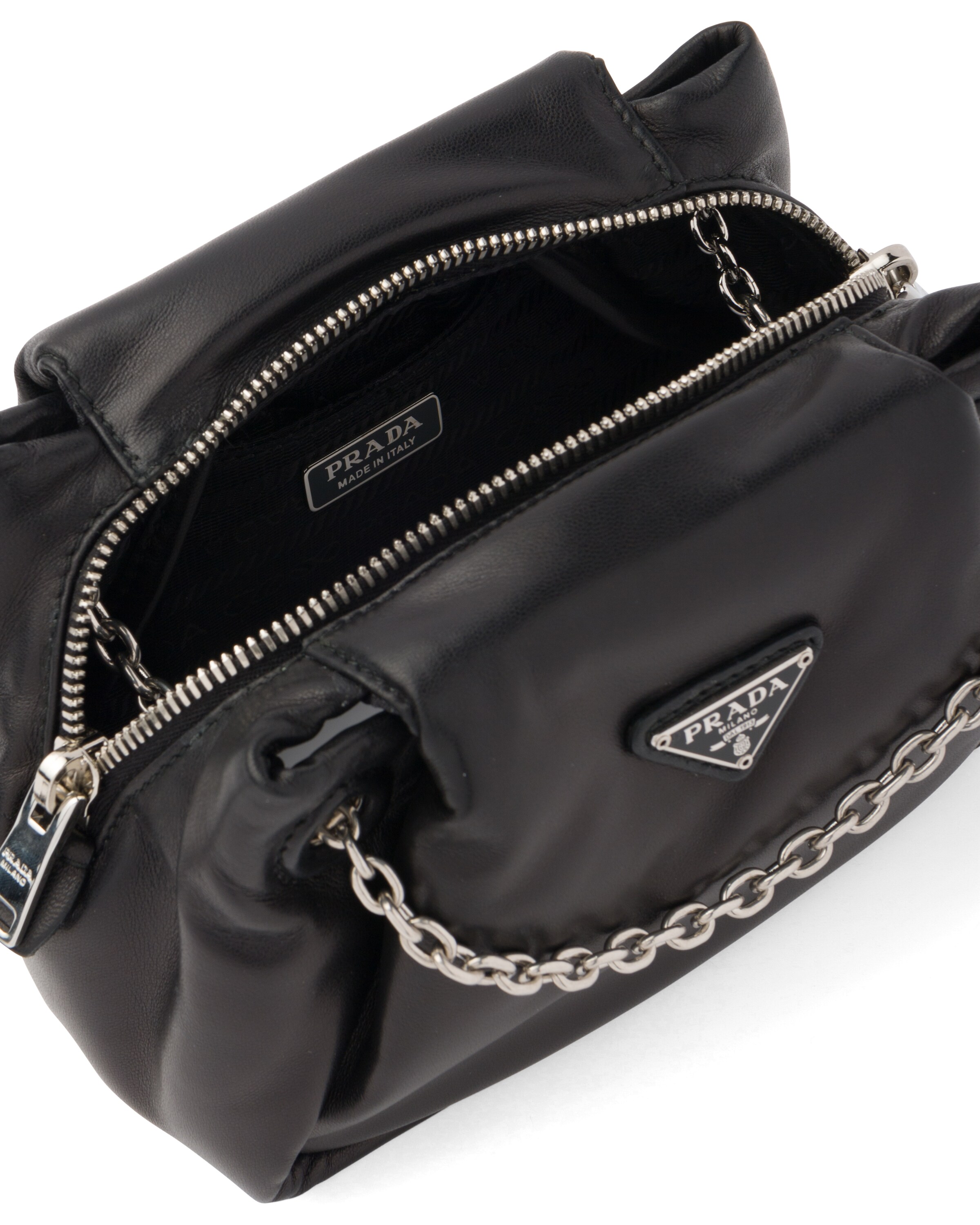 Black Nappa leather shoulder bag Prada