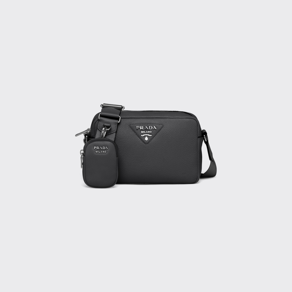 Black Leather shoulder bag Prada