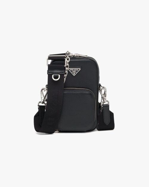 mini black leather bag