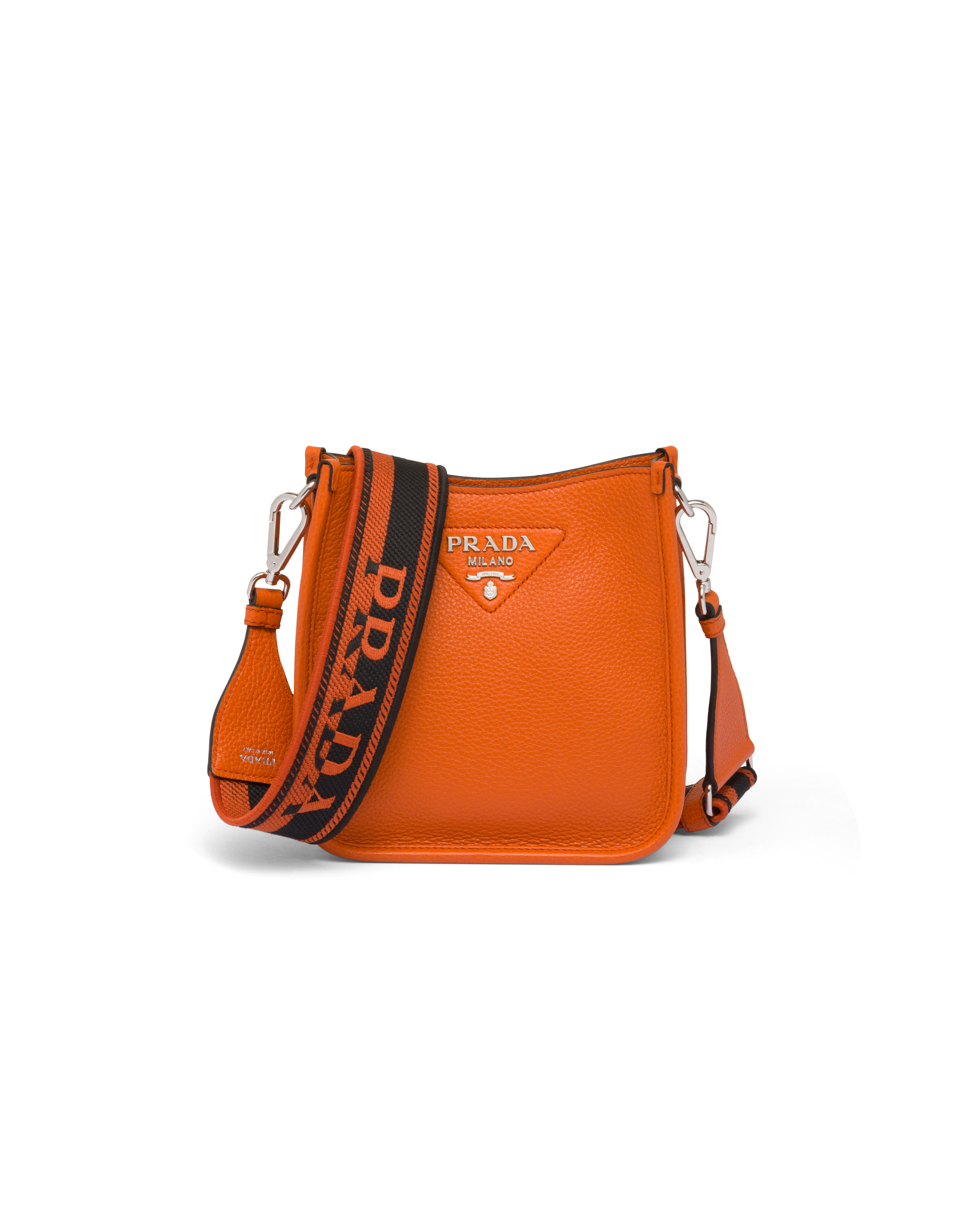 Prada Mini Logo-plaque Shoulder Bag In F00y3 Papaya N