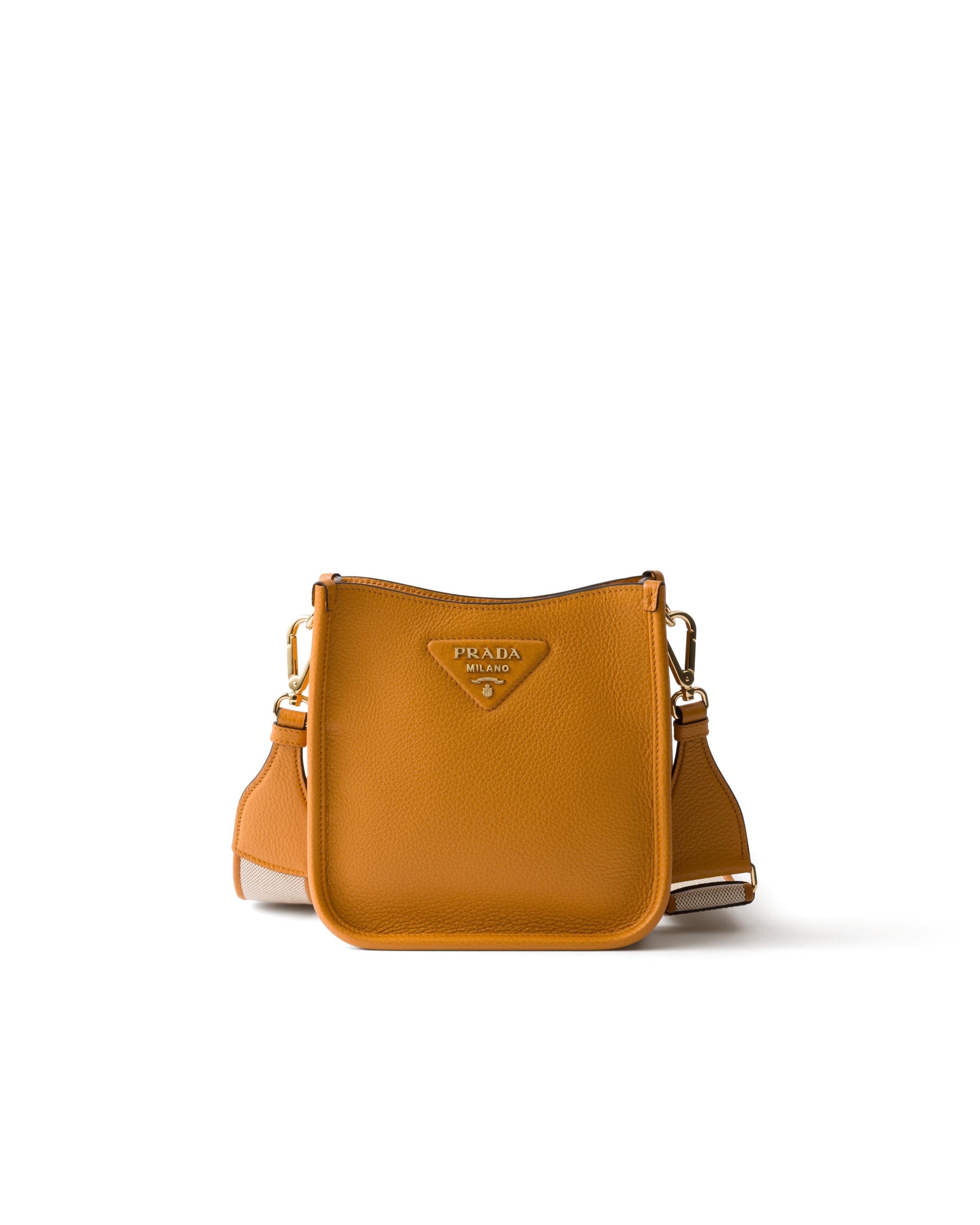 Prada Mini Sac Porté Épaule En Cuir, Femme, Amber