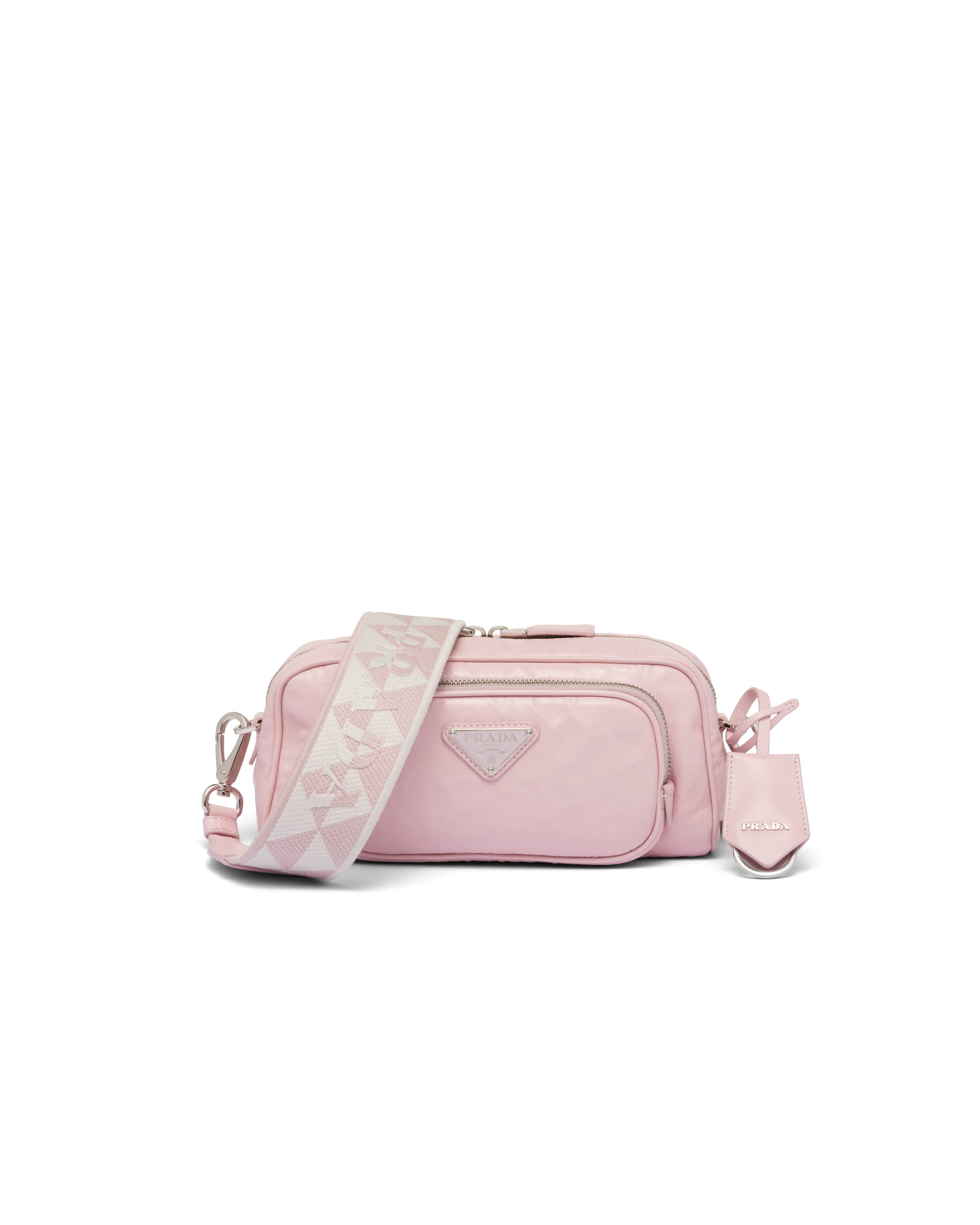 Prada Nappa Leather Shoulder Bag In Pink