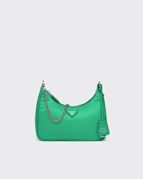 Bolsa Prada Re Edition Em Nylon Verde Menta Prada