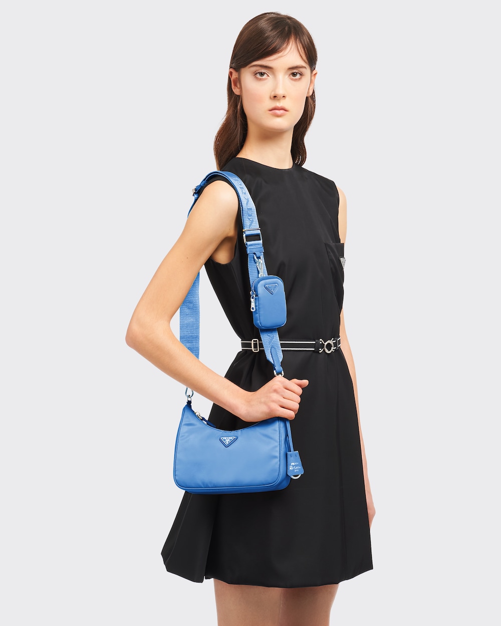 blue bolsa prada