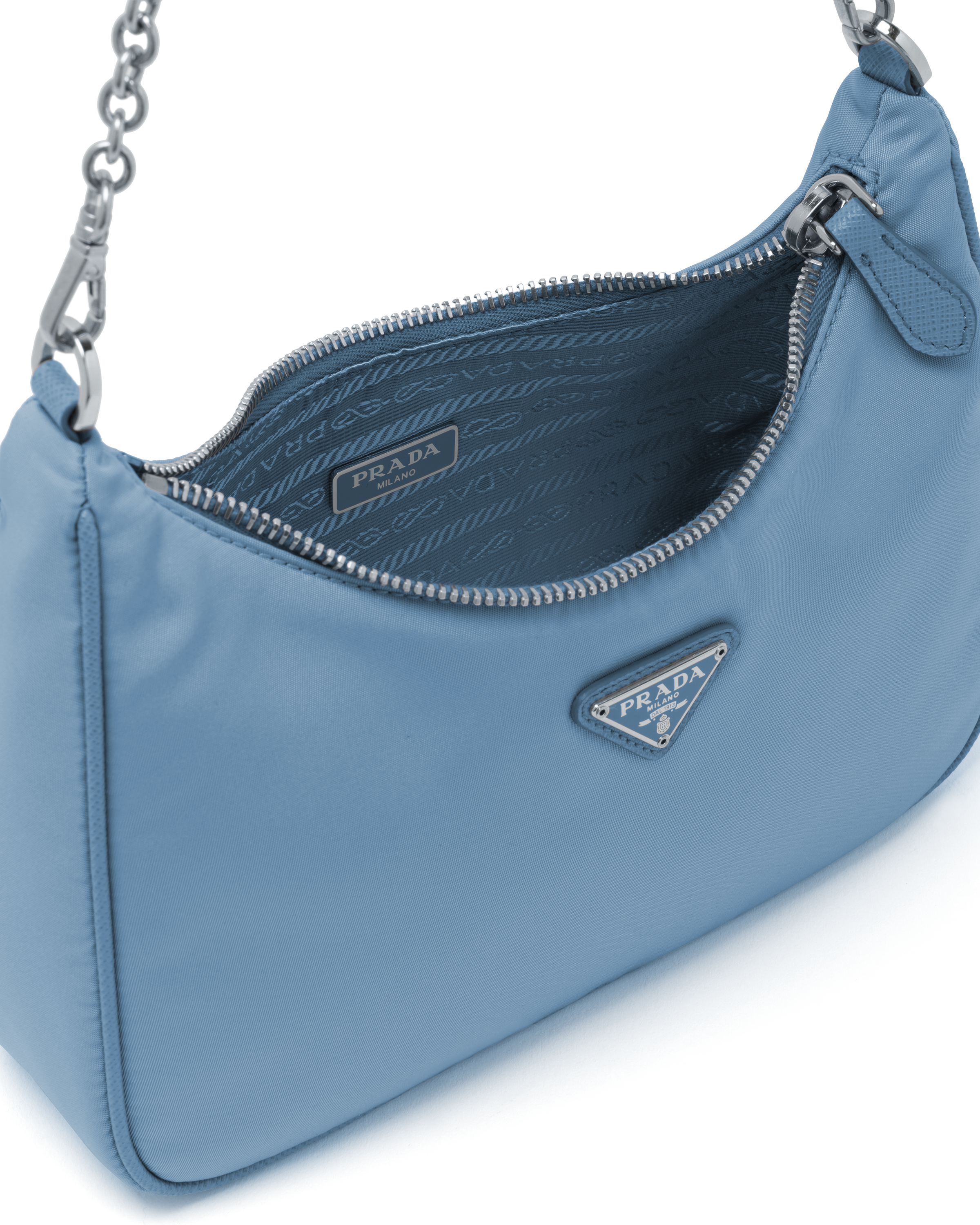 prada blue nylon bag