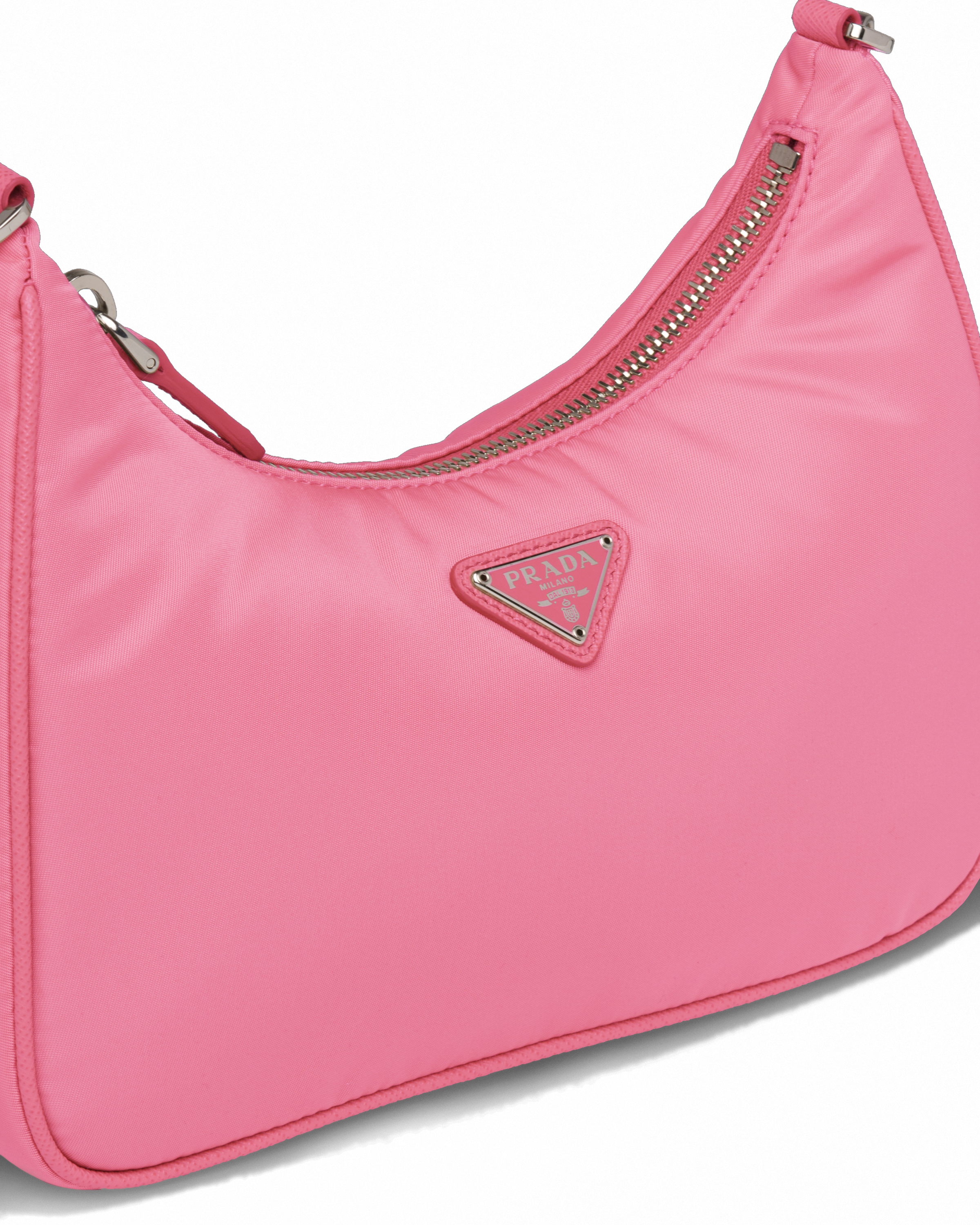 neon pink prada backpack