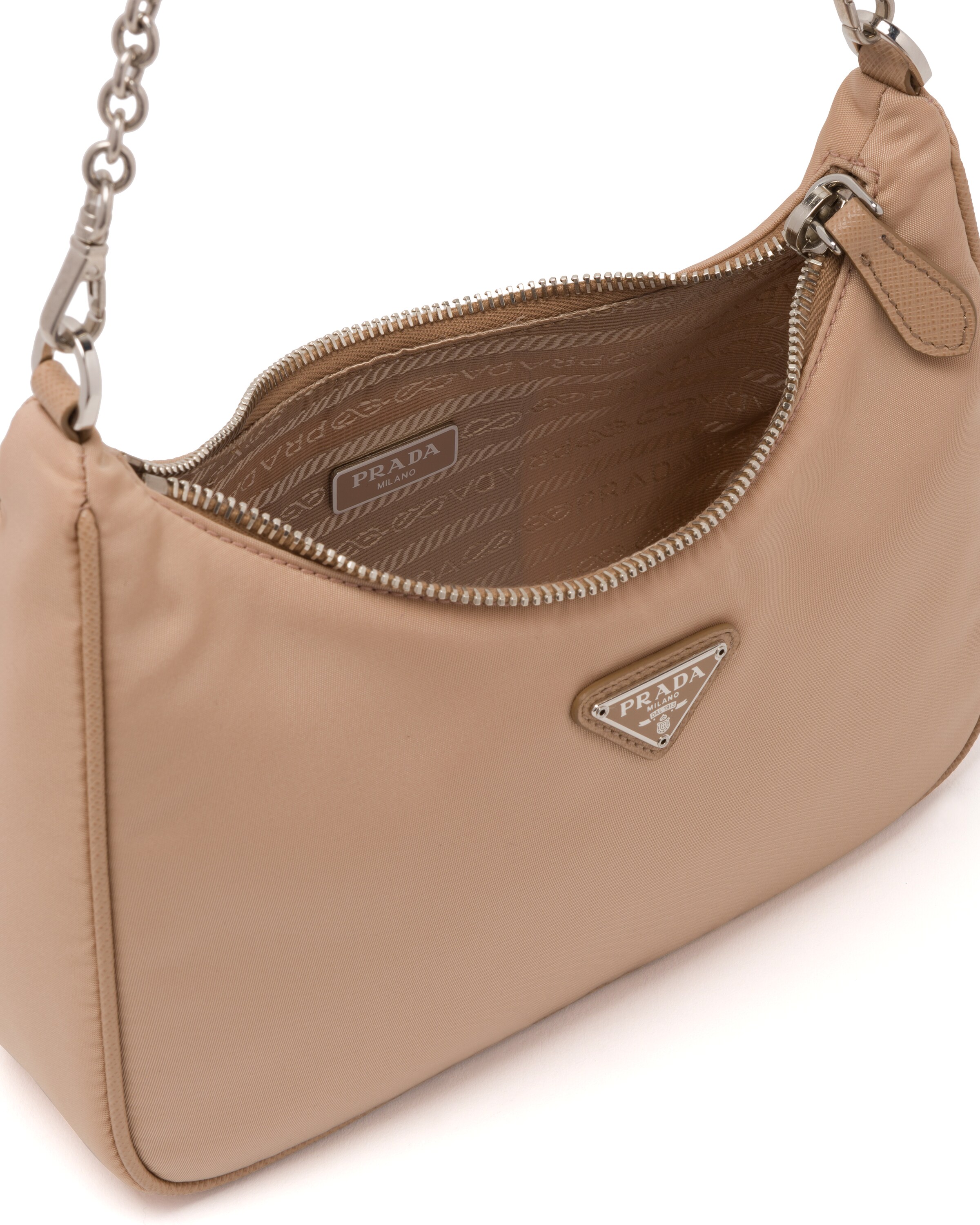 Cameo Beige Prada ReEdition 2005 nylon shoulder bag Prada