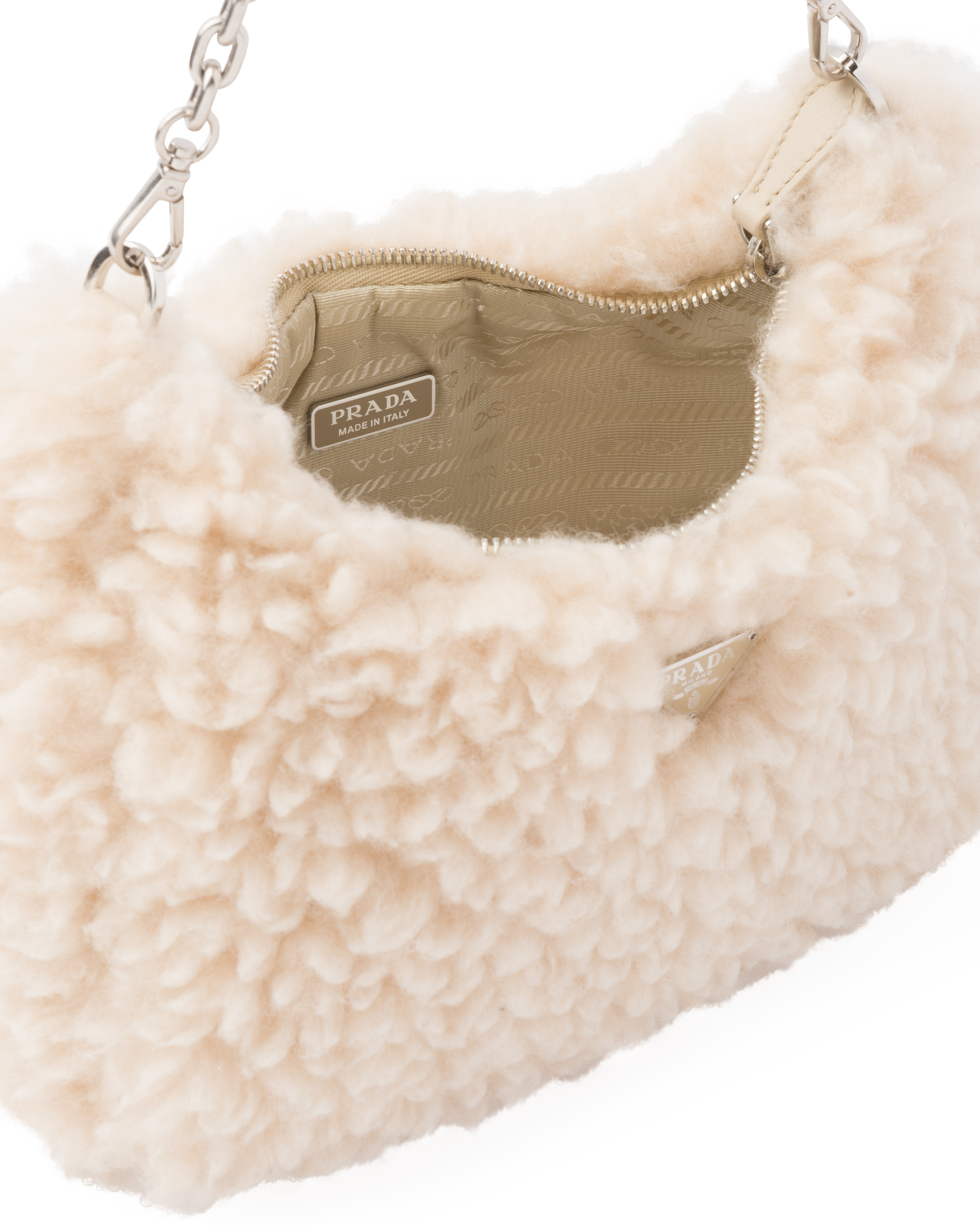 fluffy prada shoulder bag