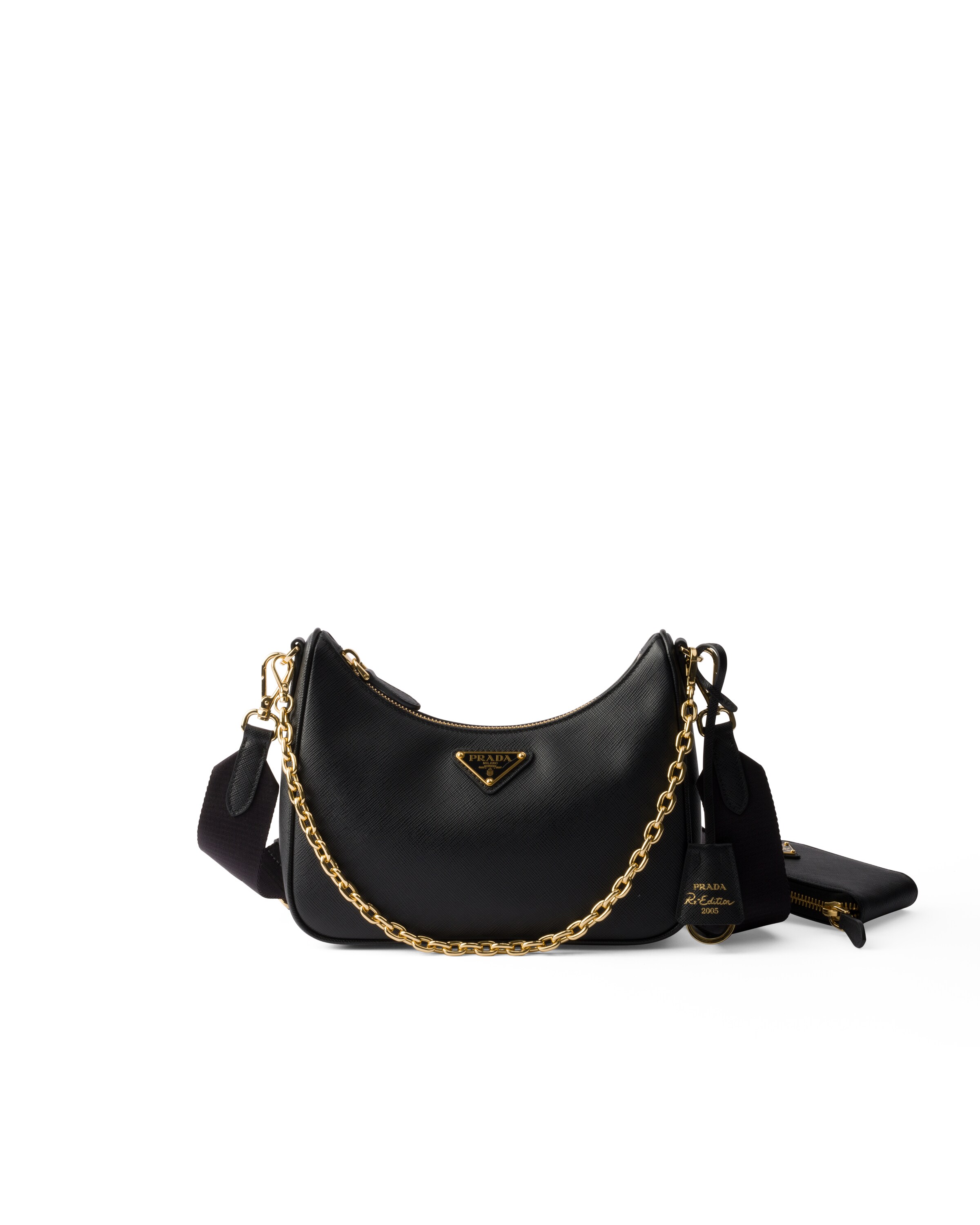 Borsa Prada Re-edition 2005 In Saffiano, Donna, Nero