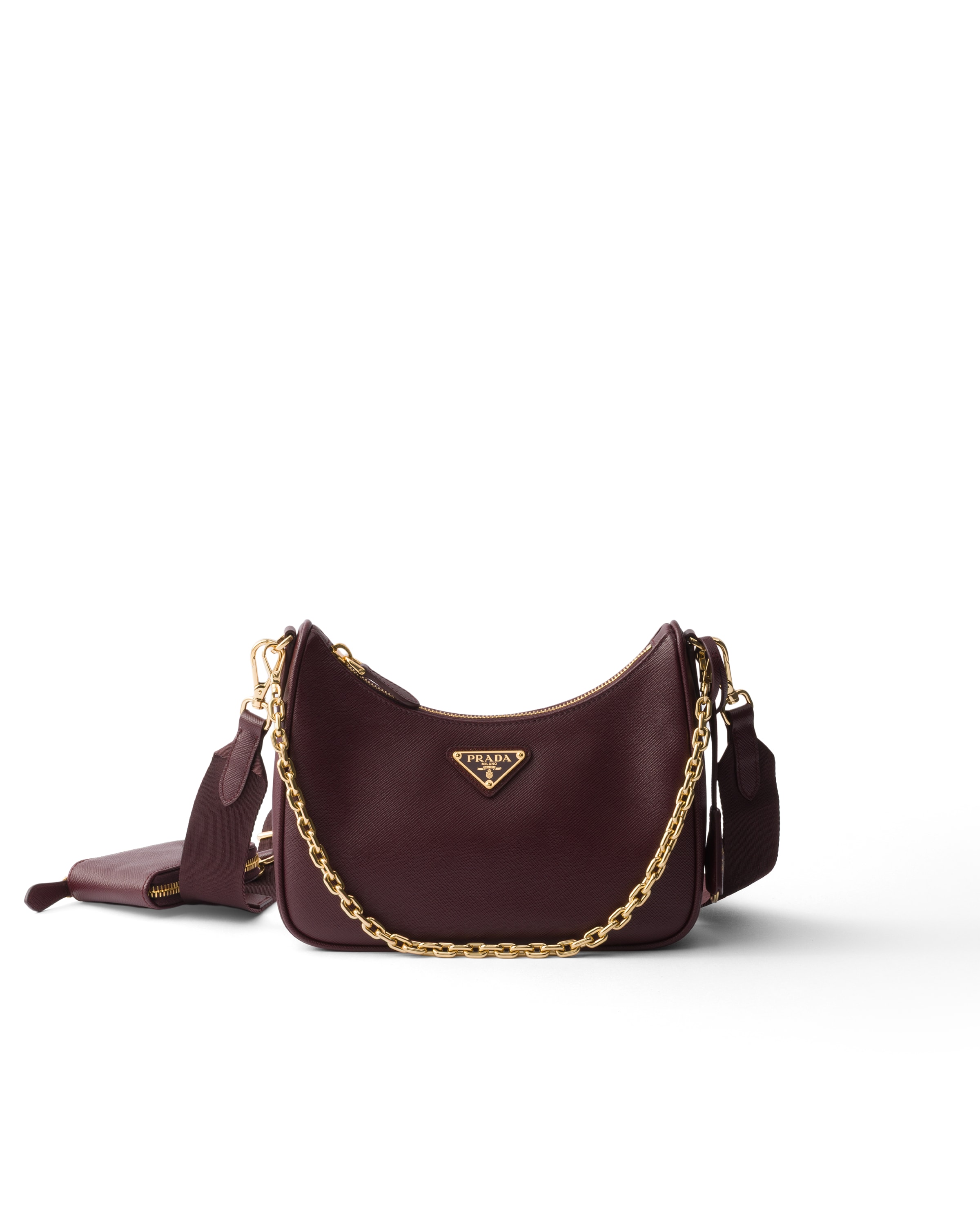 Prada Re-edition 2005 Saffiano Leather Bag, Woman, Burgundy