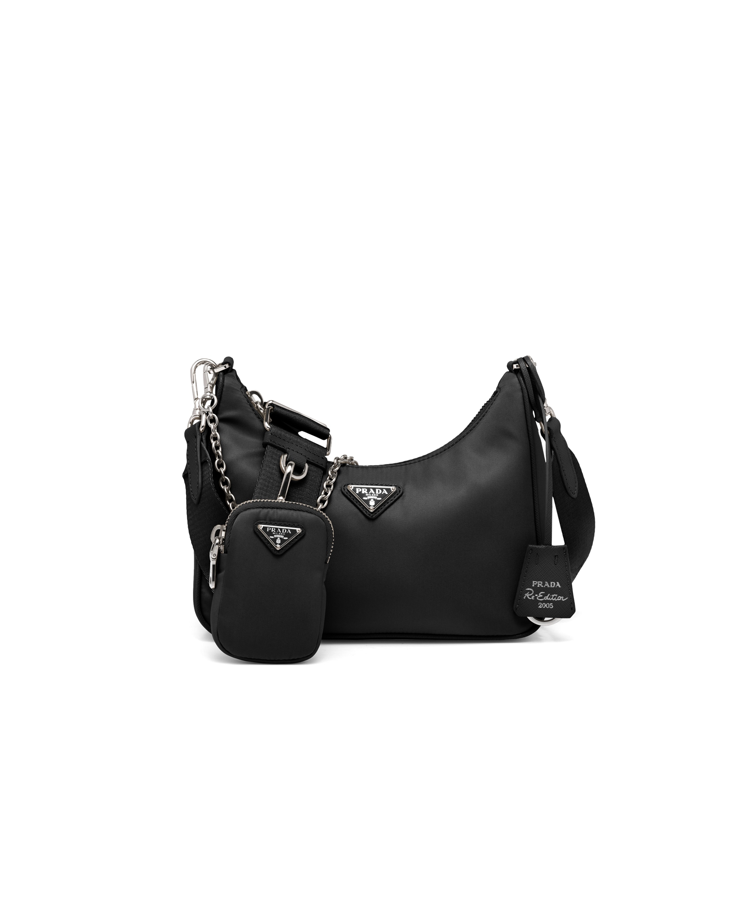 Sac Prada Re-edition 2005 En Re-nylon, Femme, Noir
