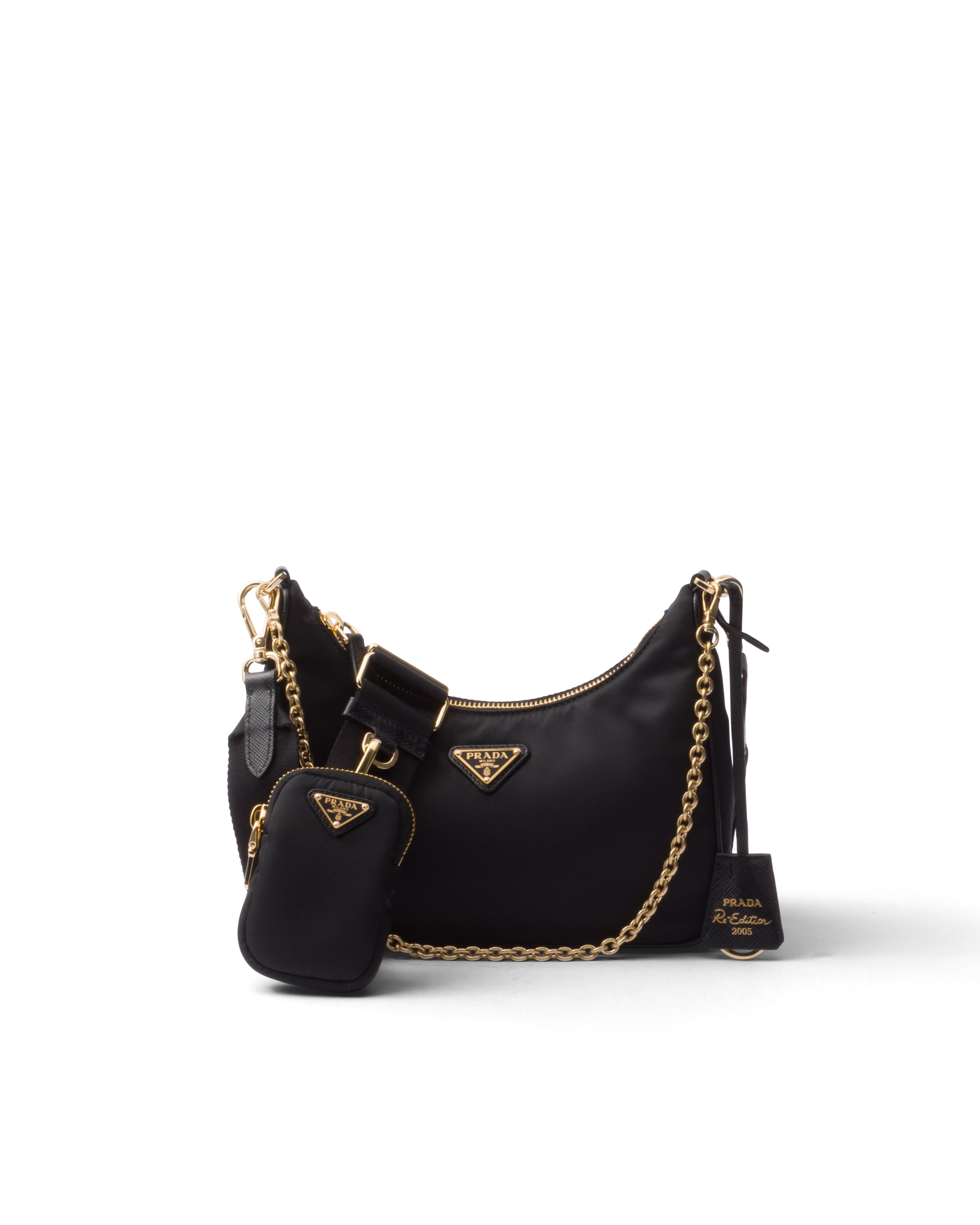 Sac Prada Re-edition 2005 En Re-nylon, Femme, Noir