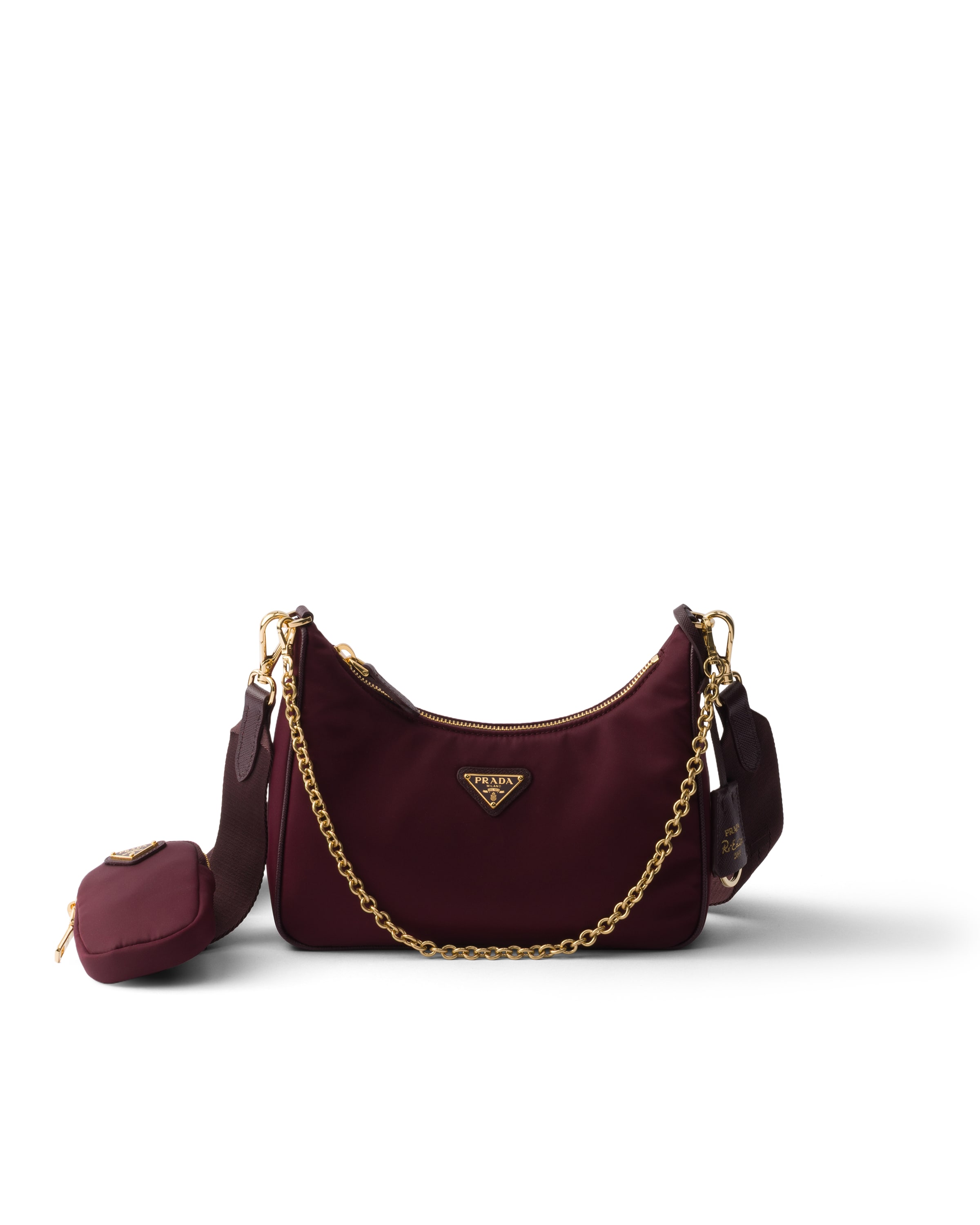 Prada Re-edition 2005 Re-nylon Bag, Woman, Burgundy