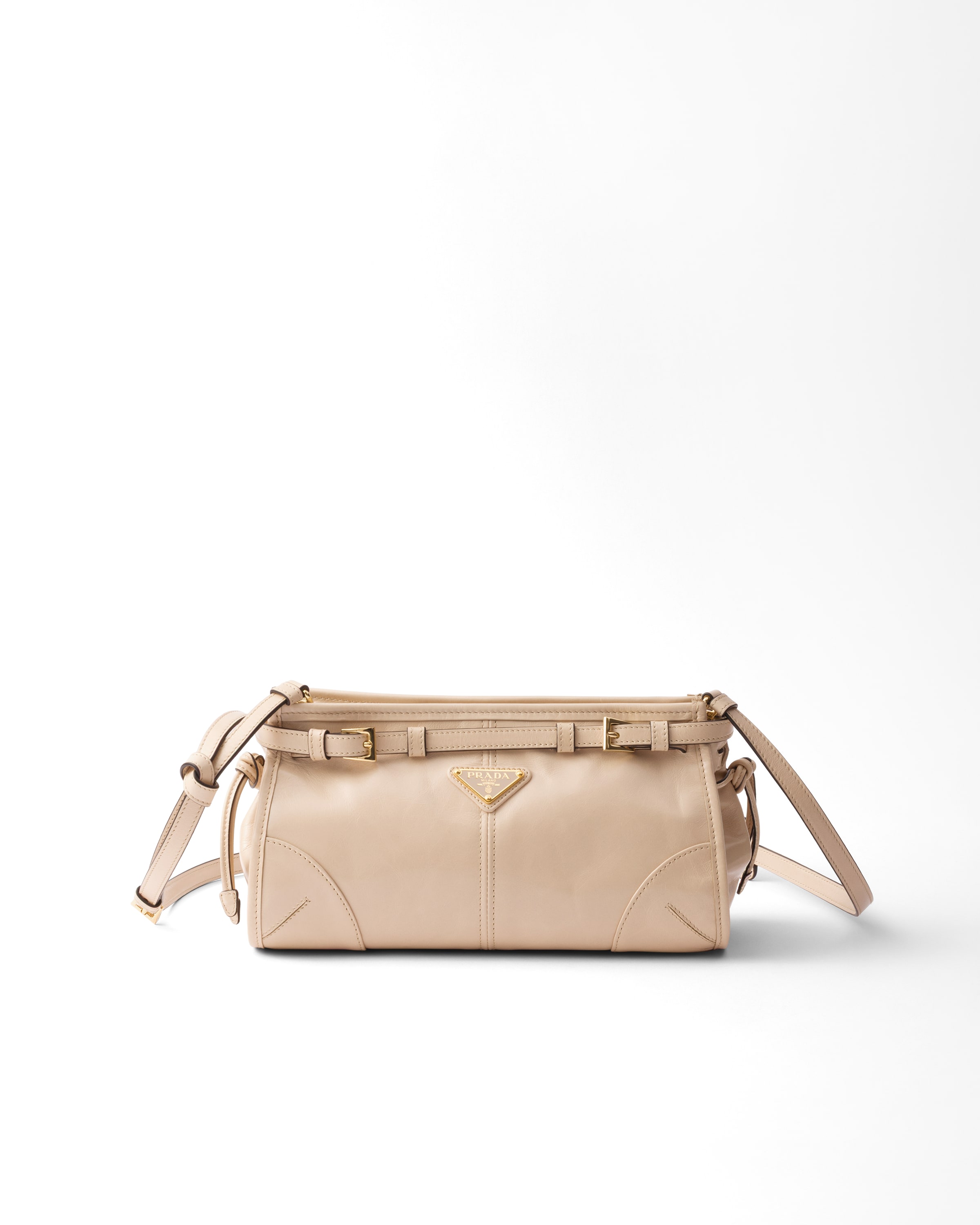 Borsa A Tracolla Prada Bonnie Small In Pelle, Donna, Travertino