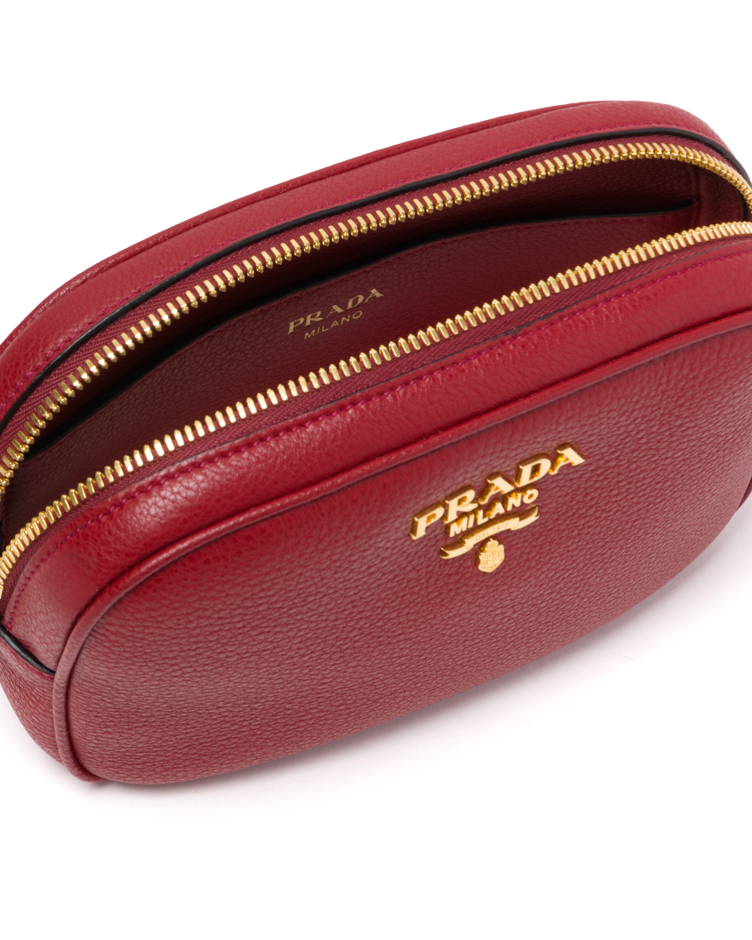 Ruby Red Leather belt bag Prada