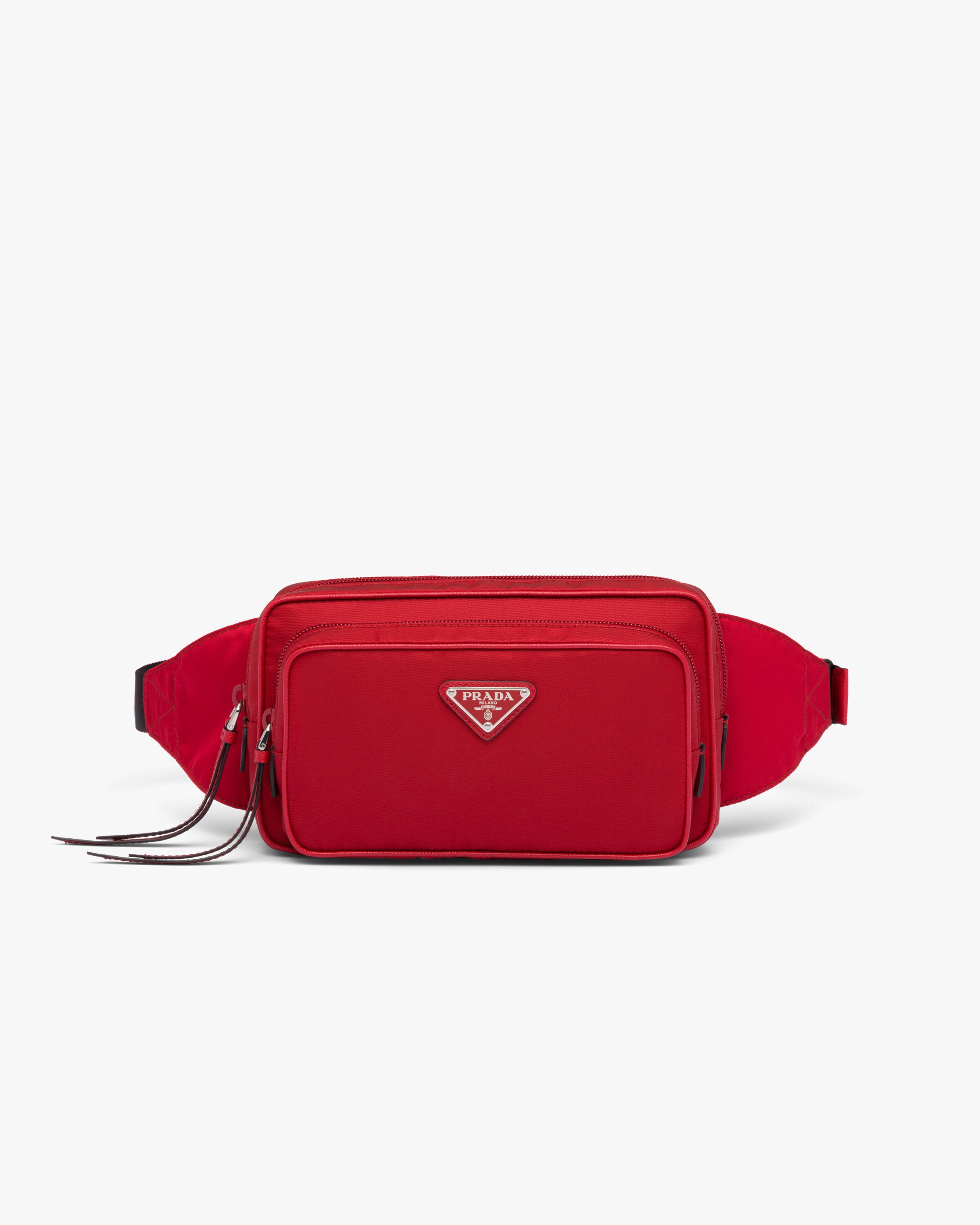 Fire/black Nylon Belt Bag Prada