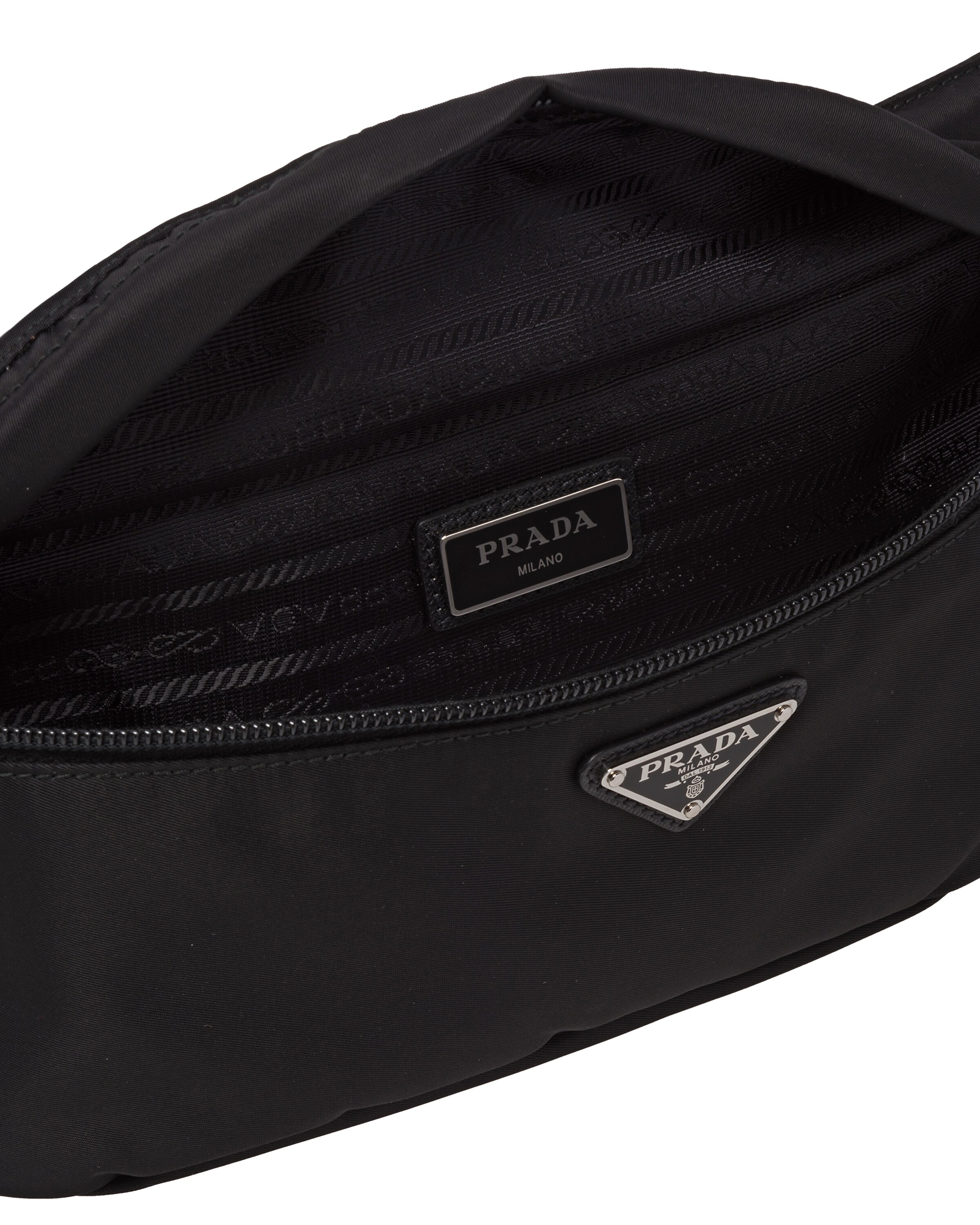 Black Nylon Belt Bag Prada
