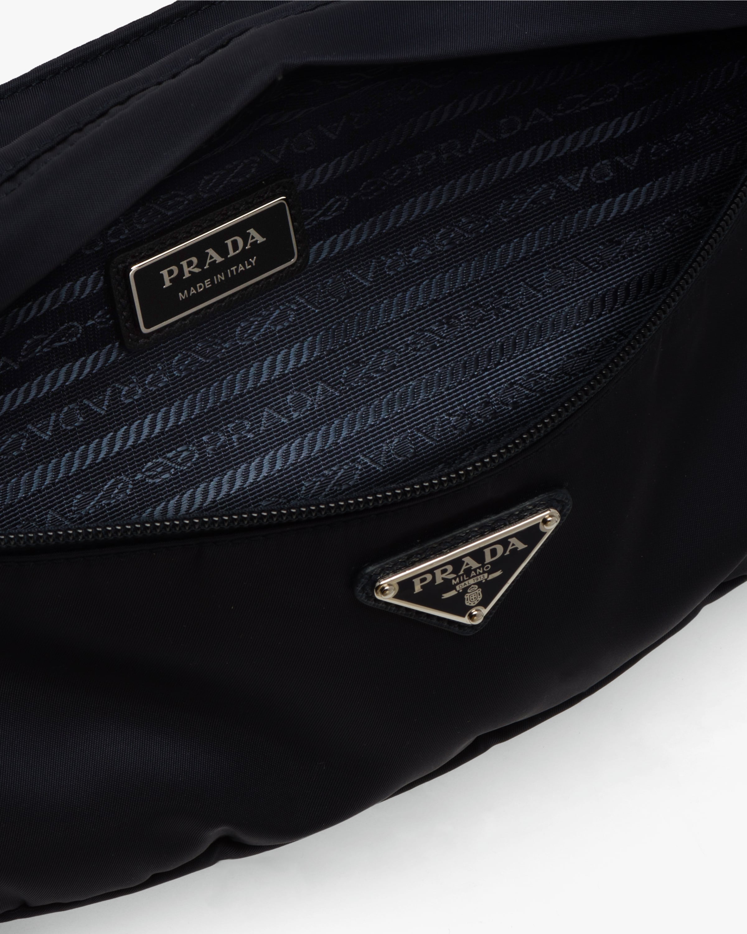 Navy Nylon Belt Bag Prada