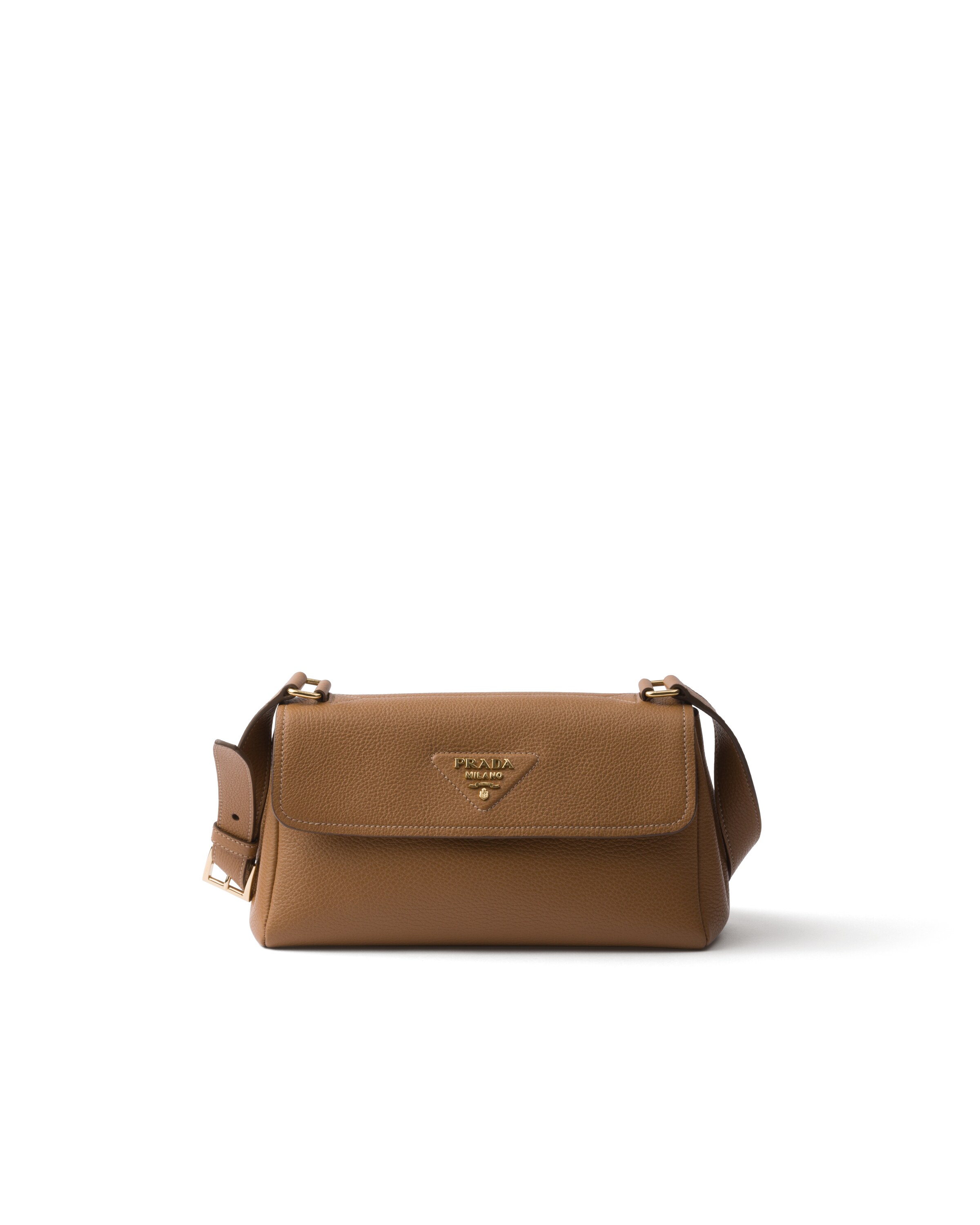 Prada Petit Sac À Bandoulière En Cuir, Femme, Caramel