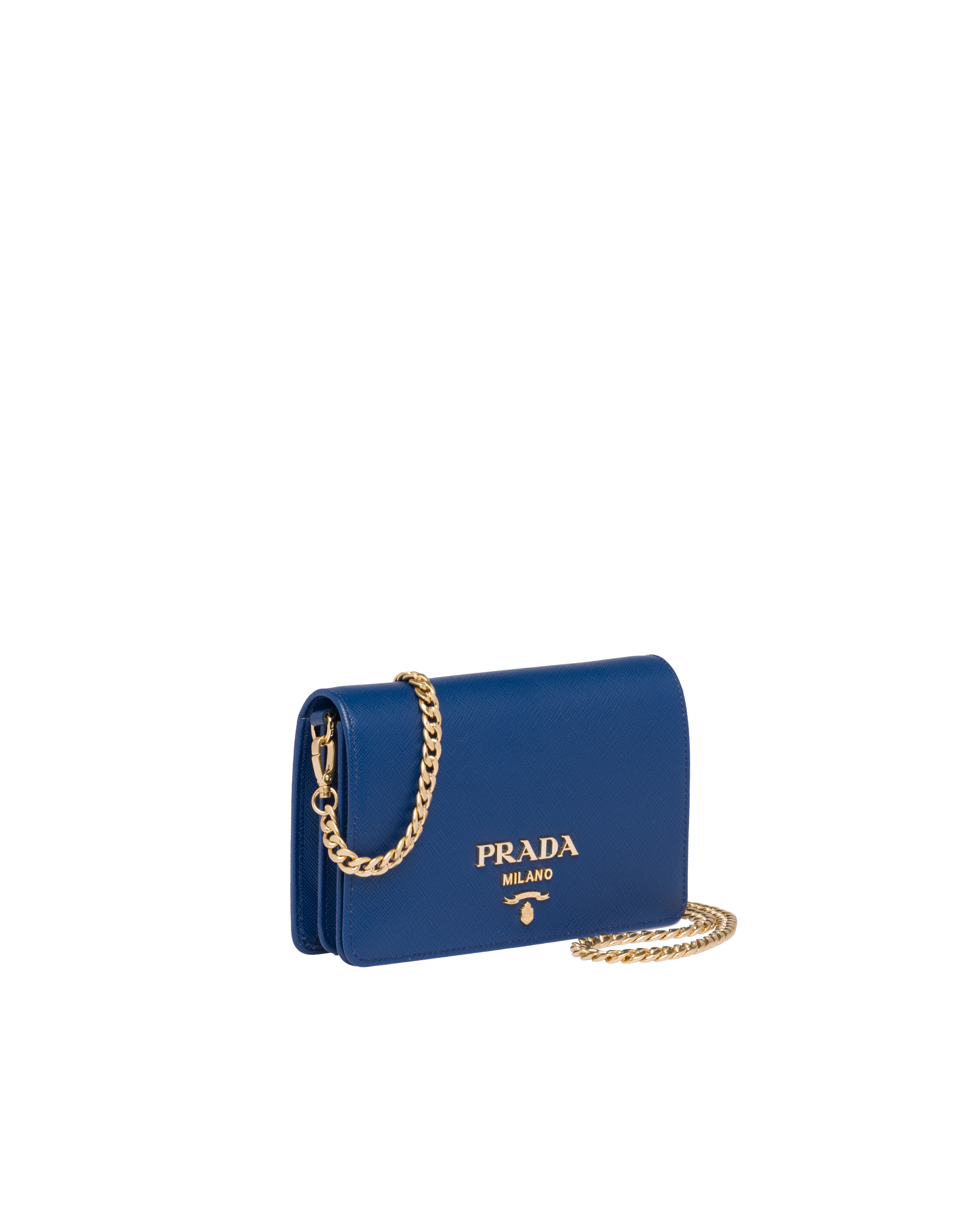 prada shoulder bag blue