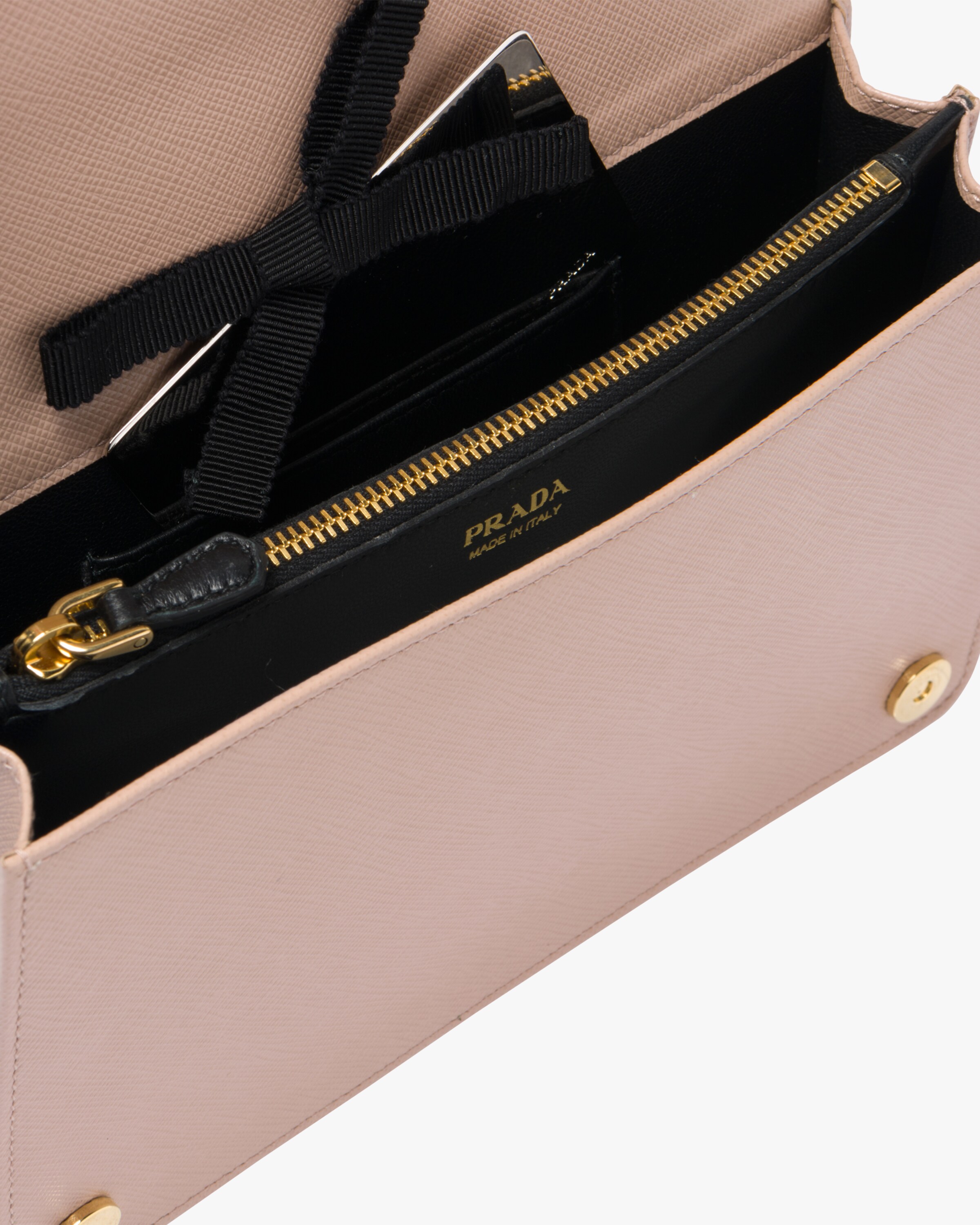 Powder Pink Saffiano leather shoulder bag Prada