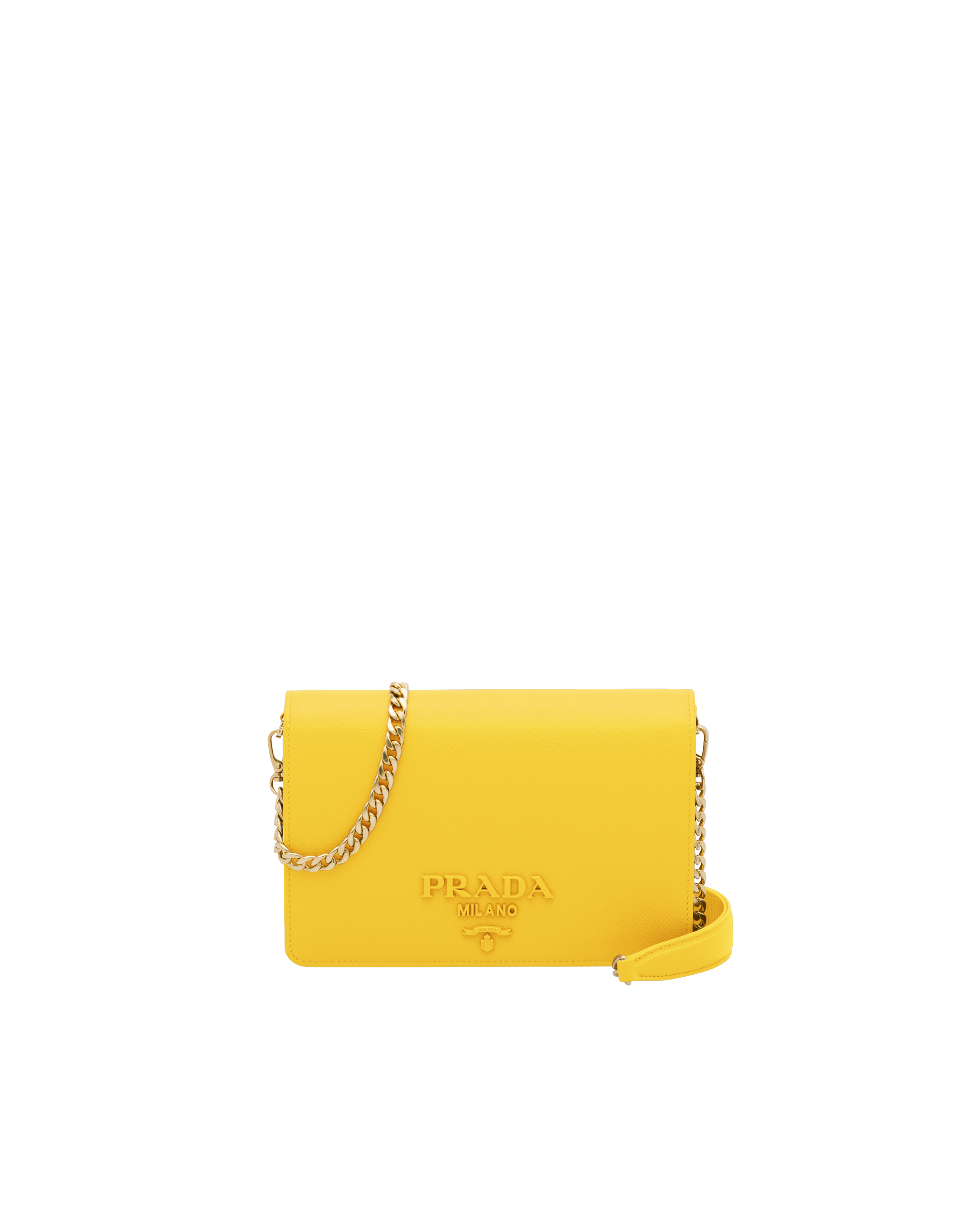 prada yellow shoulder bag