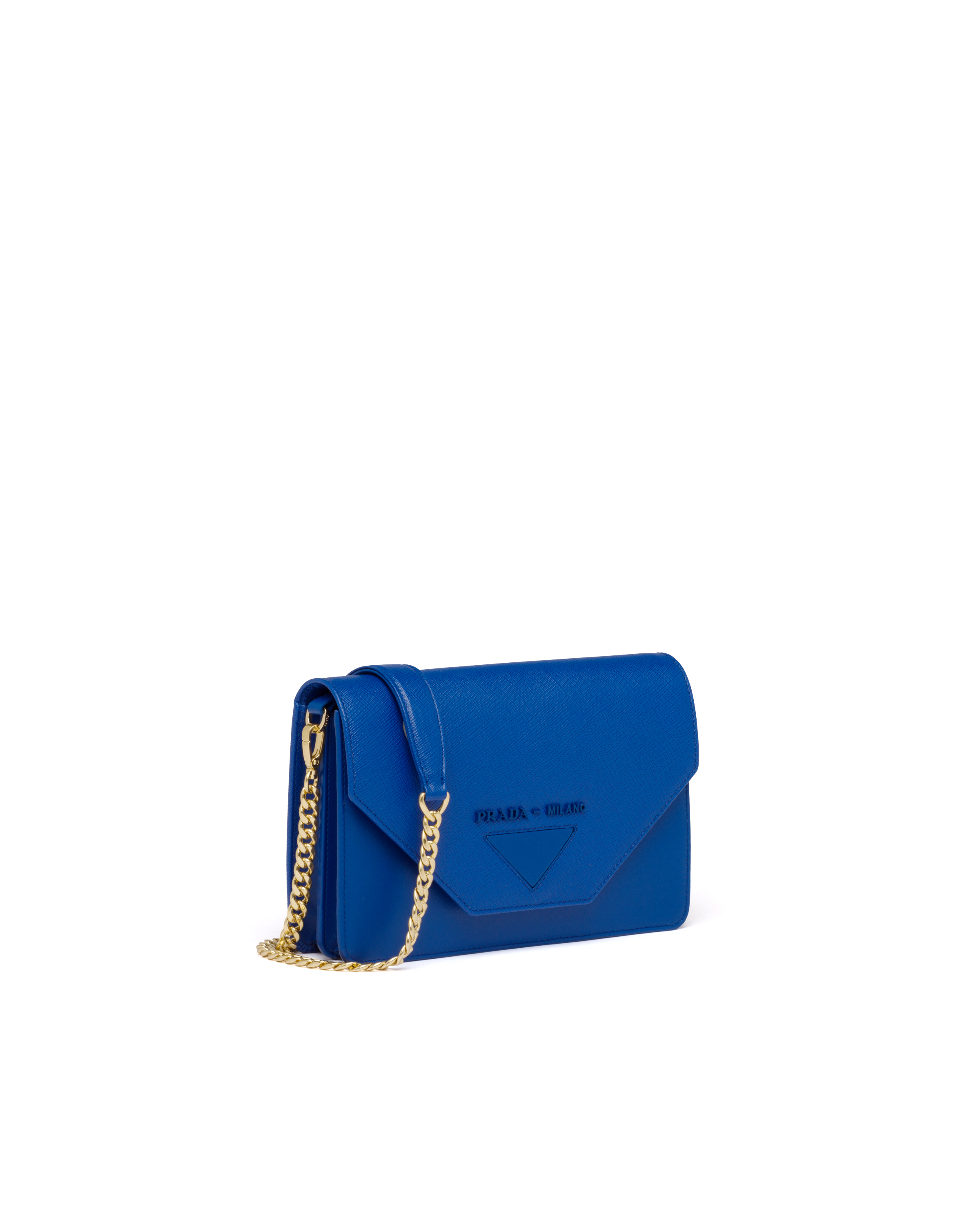 blue prada mini bolsa