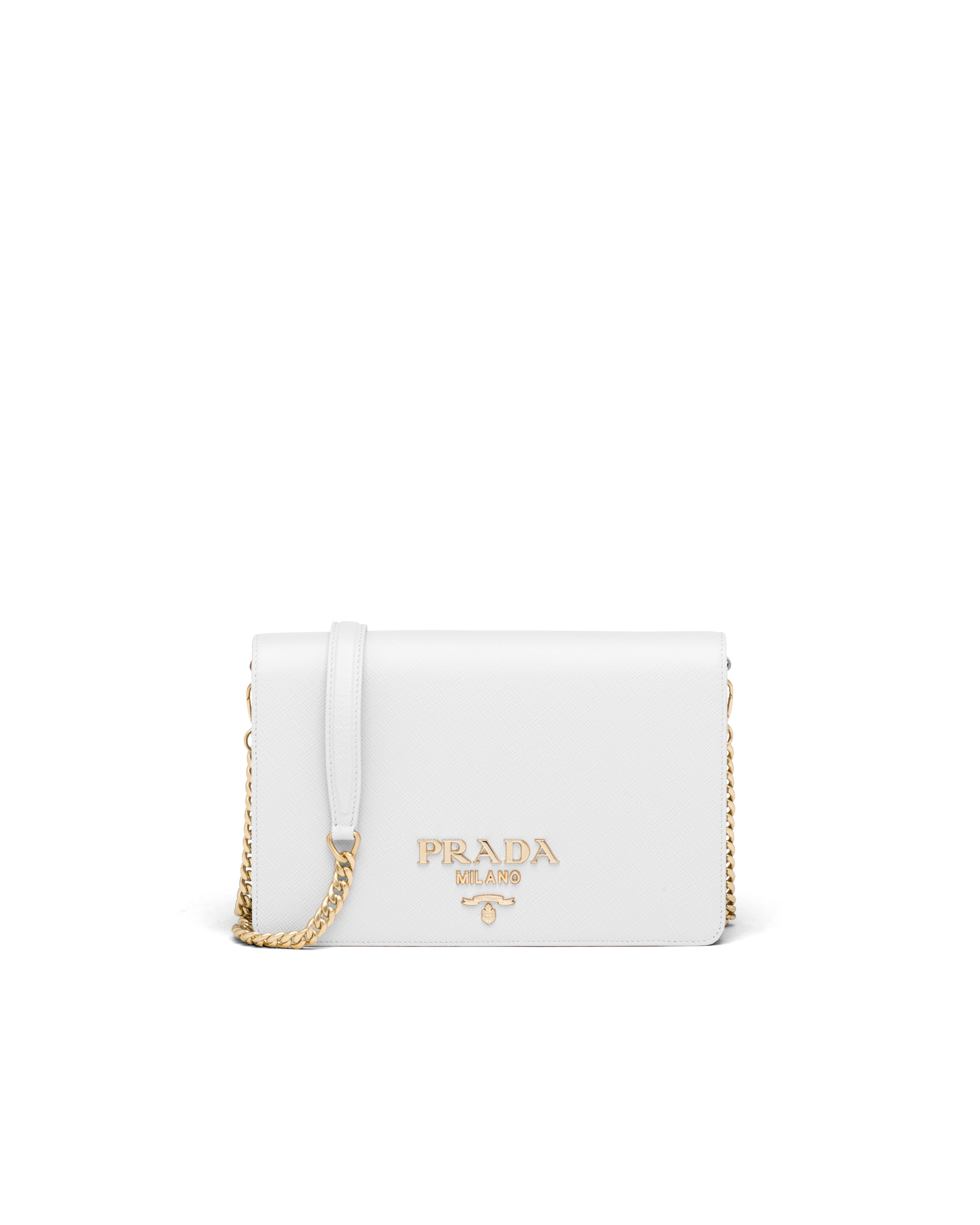 Prada Saffiano Leather Mini Bag In White