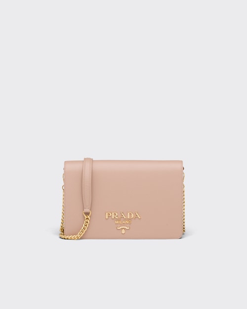 Powder Pink Saffiano Leather Mini Bag | Prada