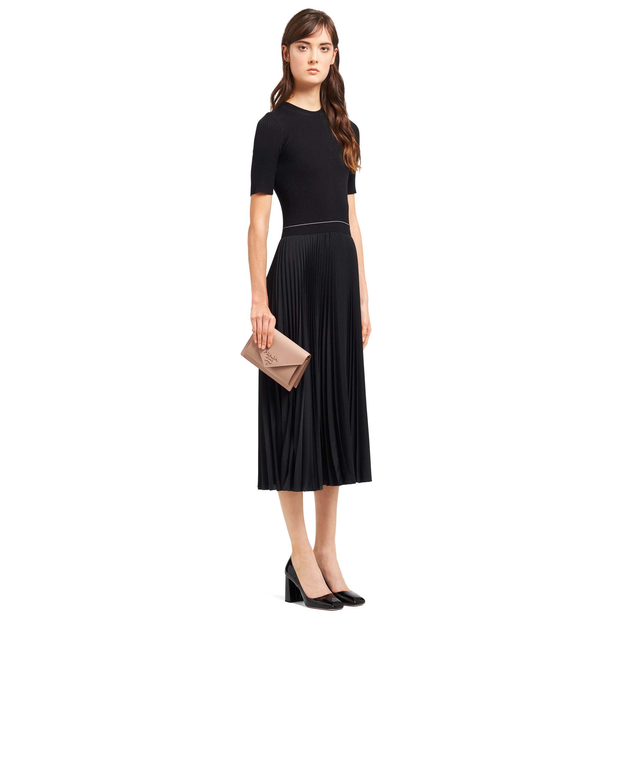 Powder Pink Saffiano Leather Mini Bag Prada