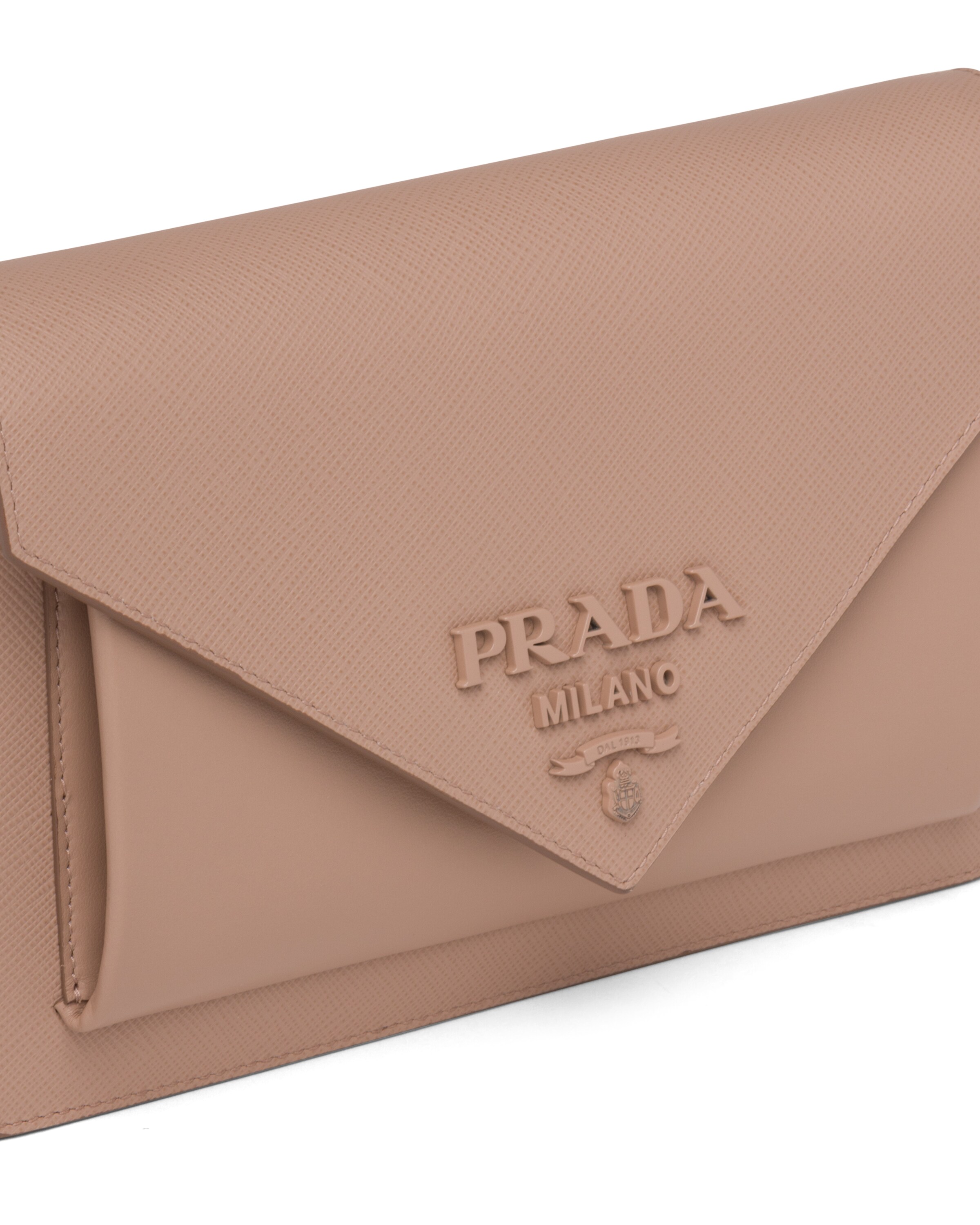 Powder Pink Saffiano Leather Mini Bag Prada