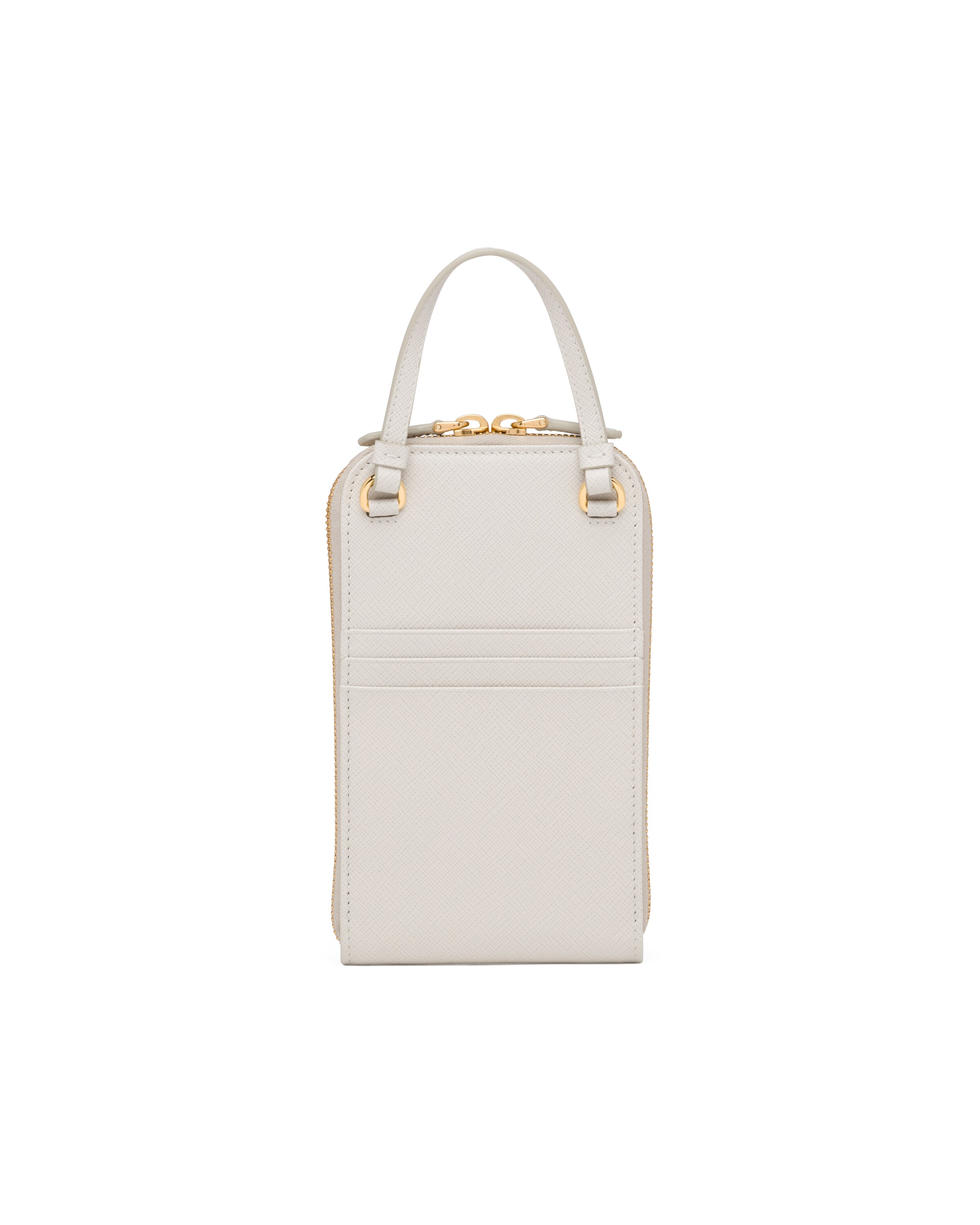 prada saffiano mini bag white
