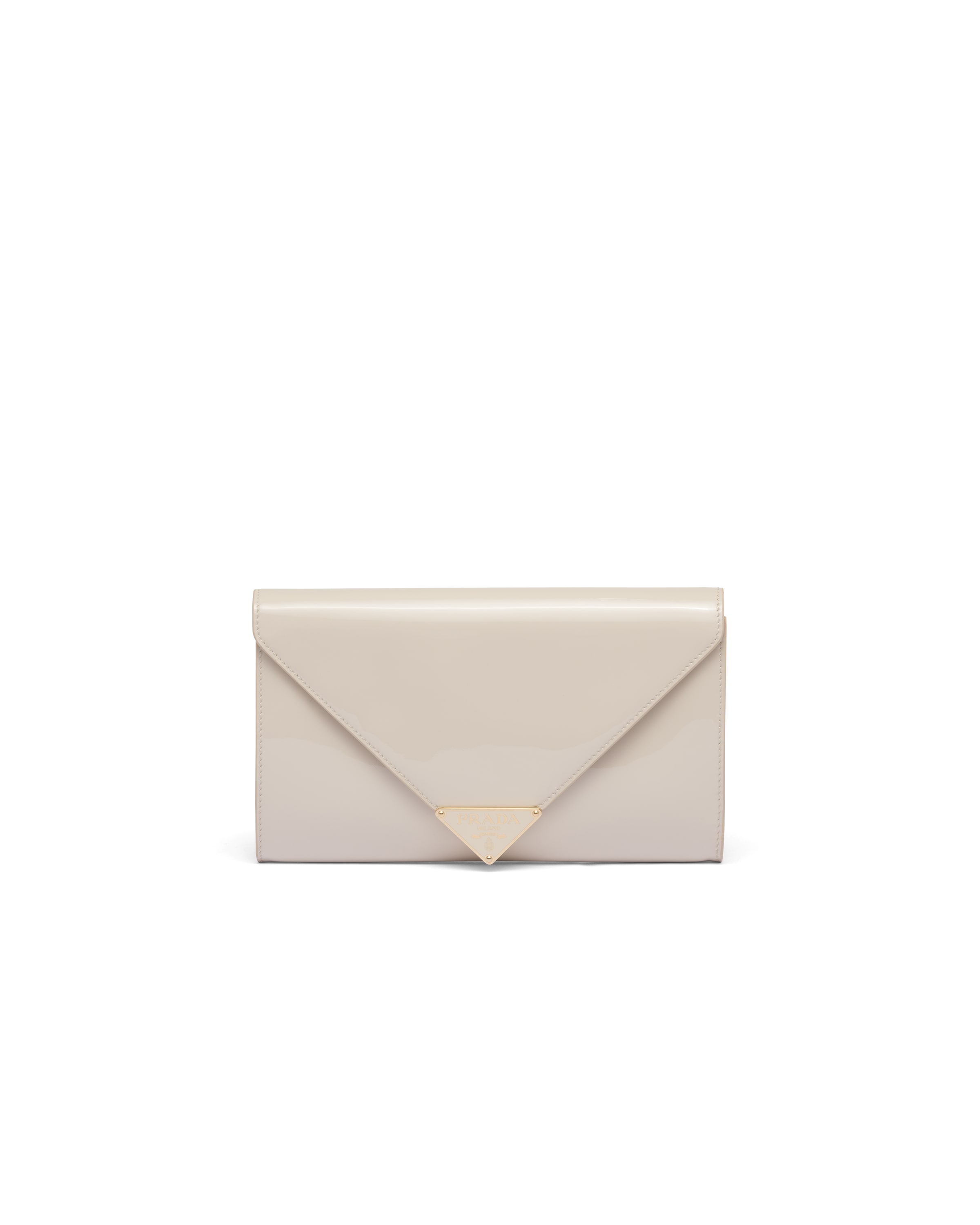 Prada Mini Borsa In Vernice, Donna, Avorio
