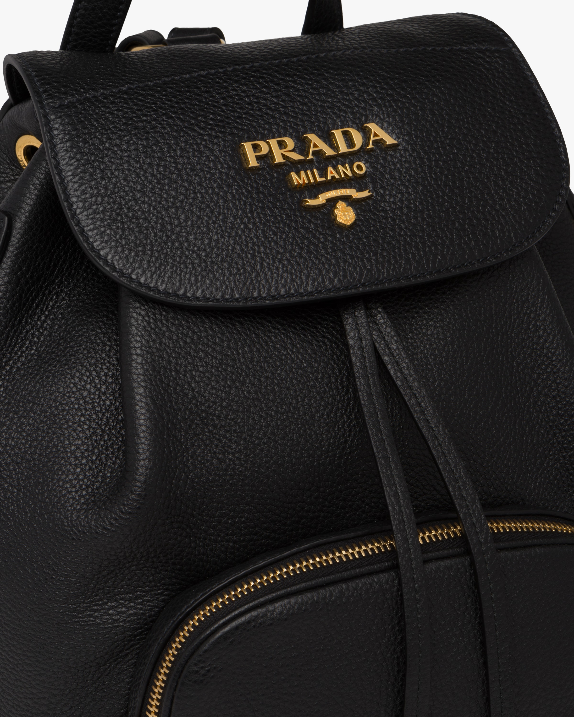 Black Leather backpack Prada