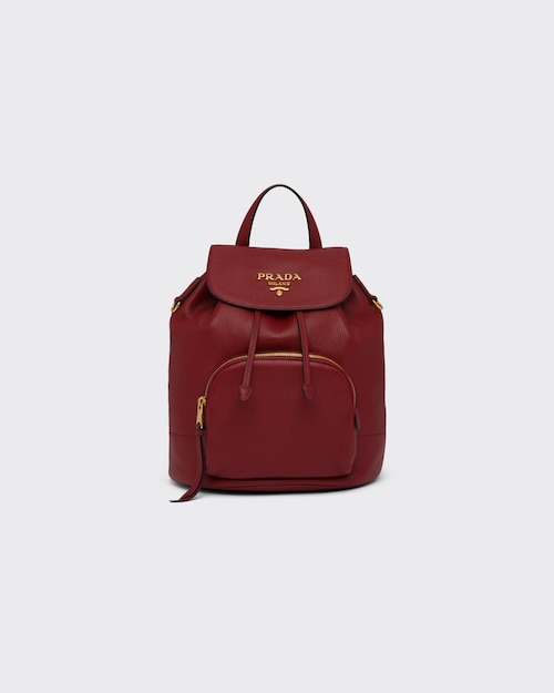 leather backpack with side pockets