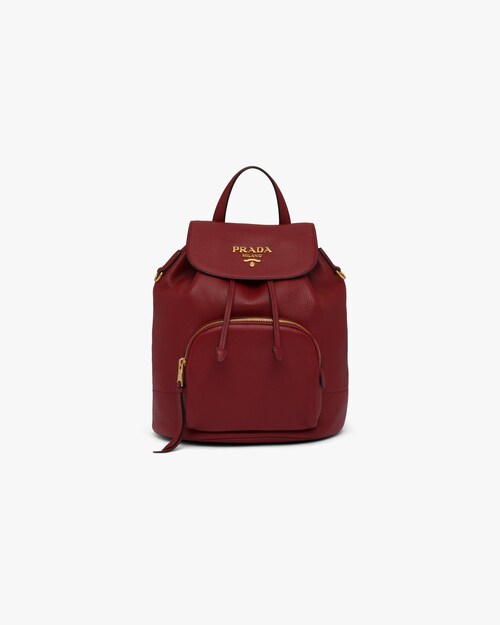 prada leather backpack