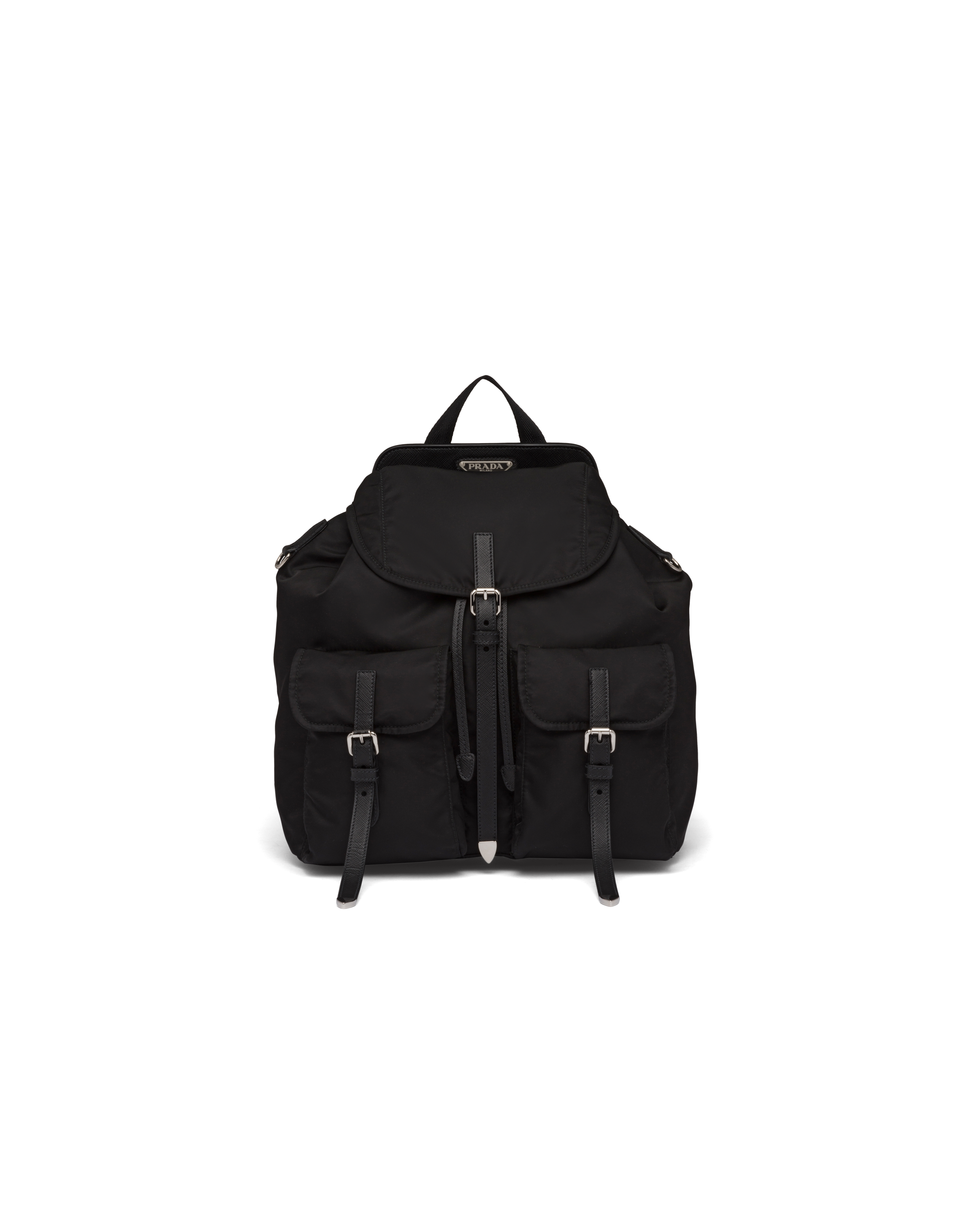 prada leather backpack