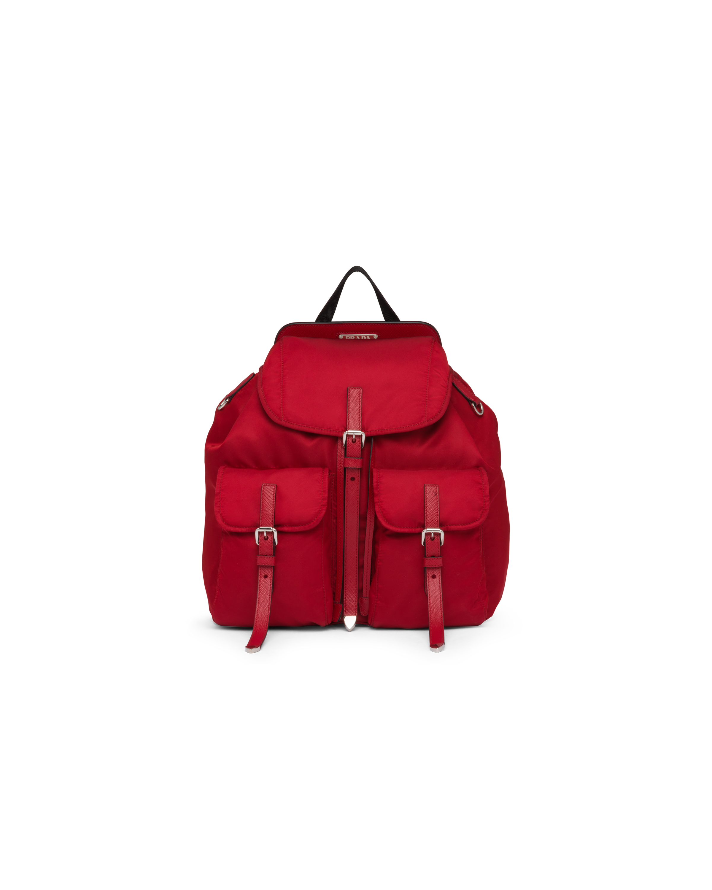 prada red backpack
