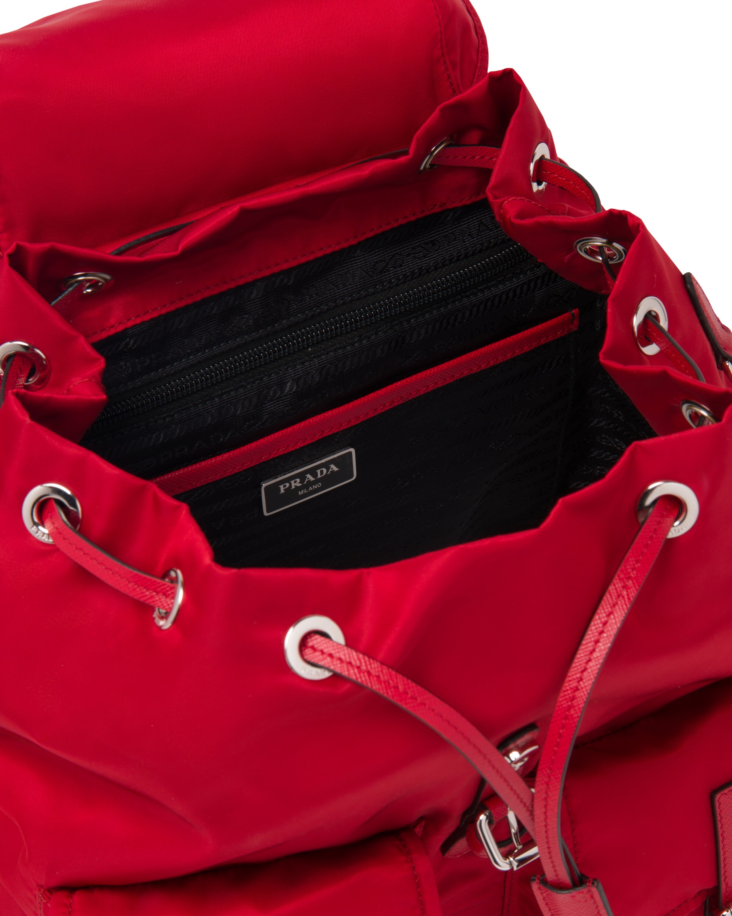 Nylon and Saffiano Leather Backpack Prada