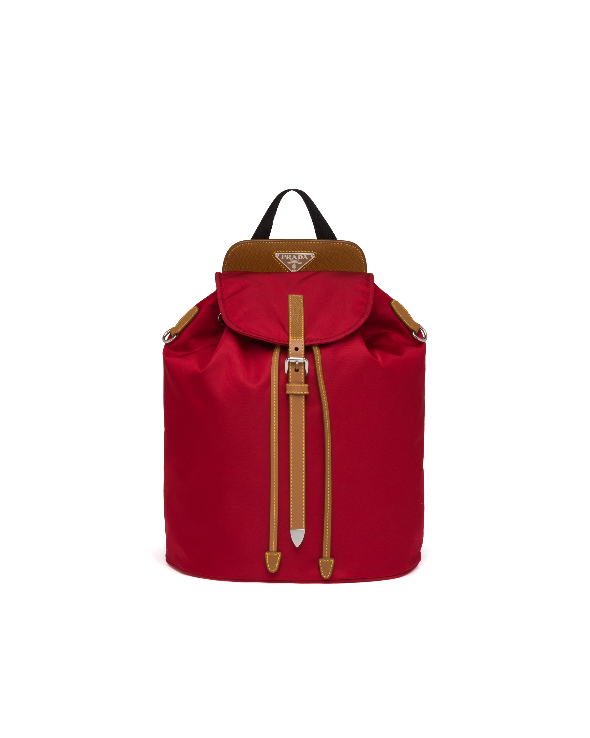 prada red nylon backpack