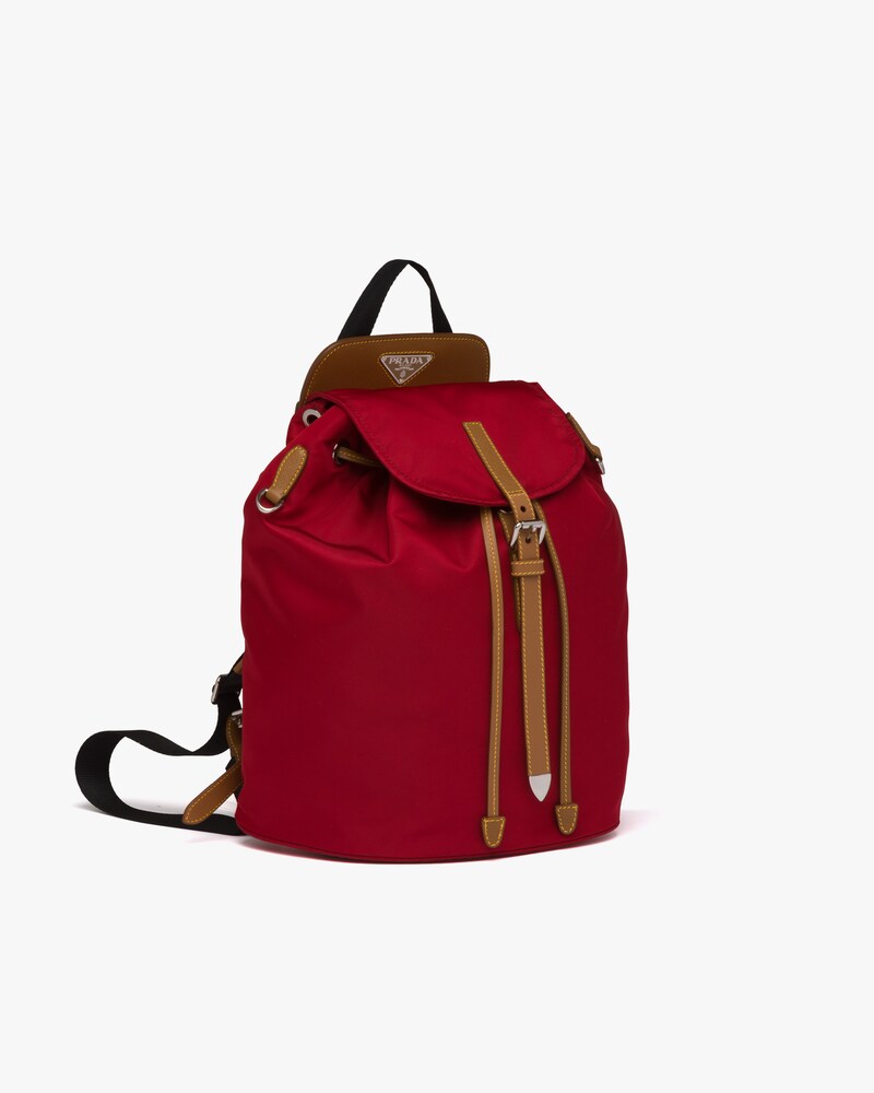 prada red nylon backpack
