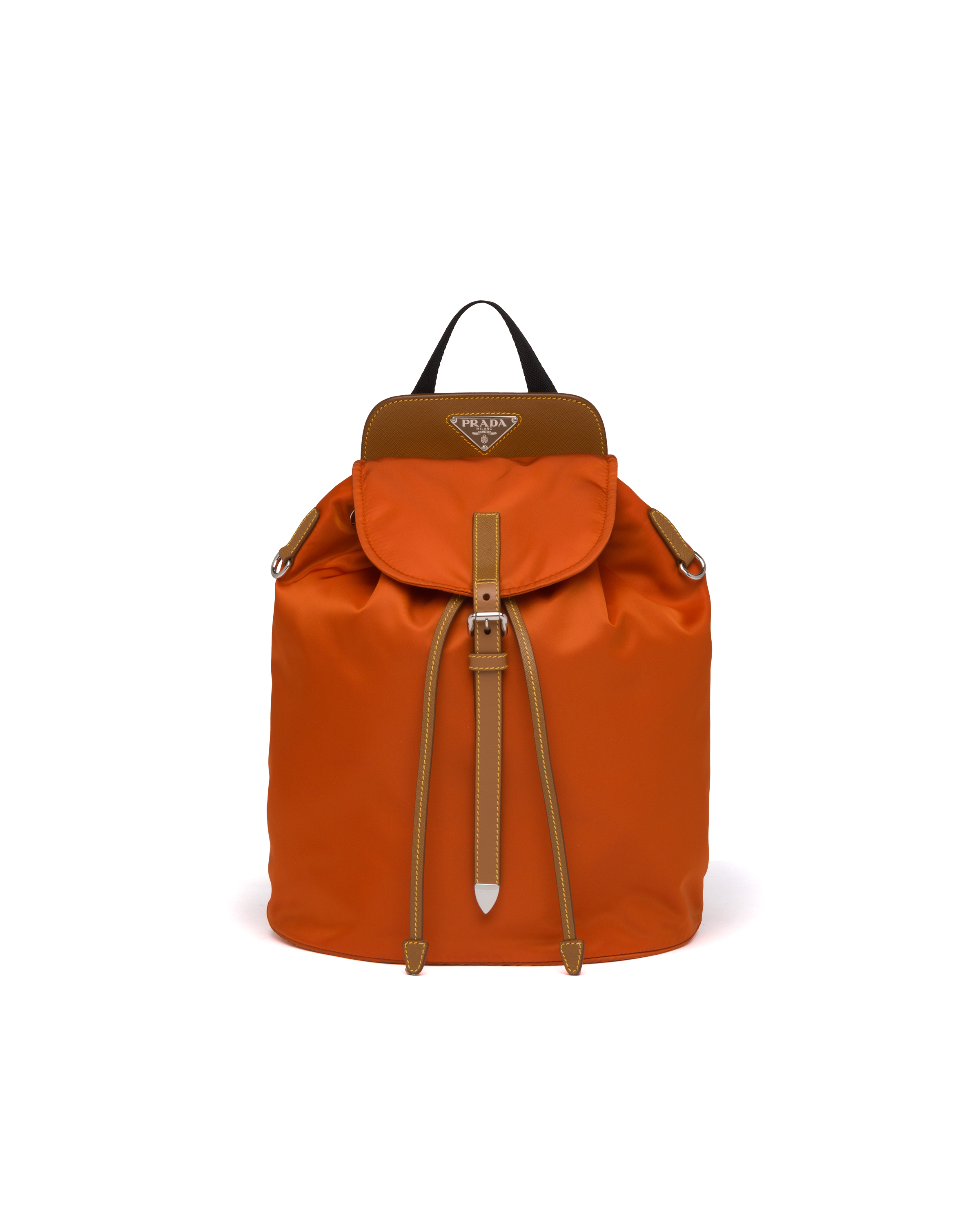 leather and nylon backpack