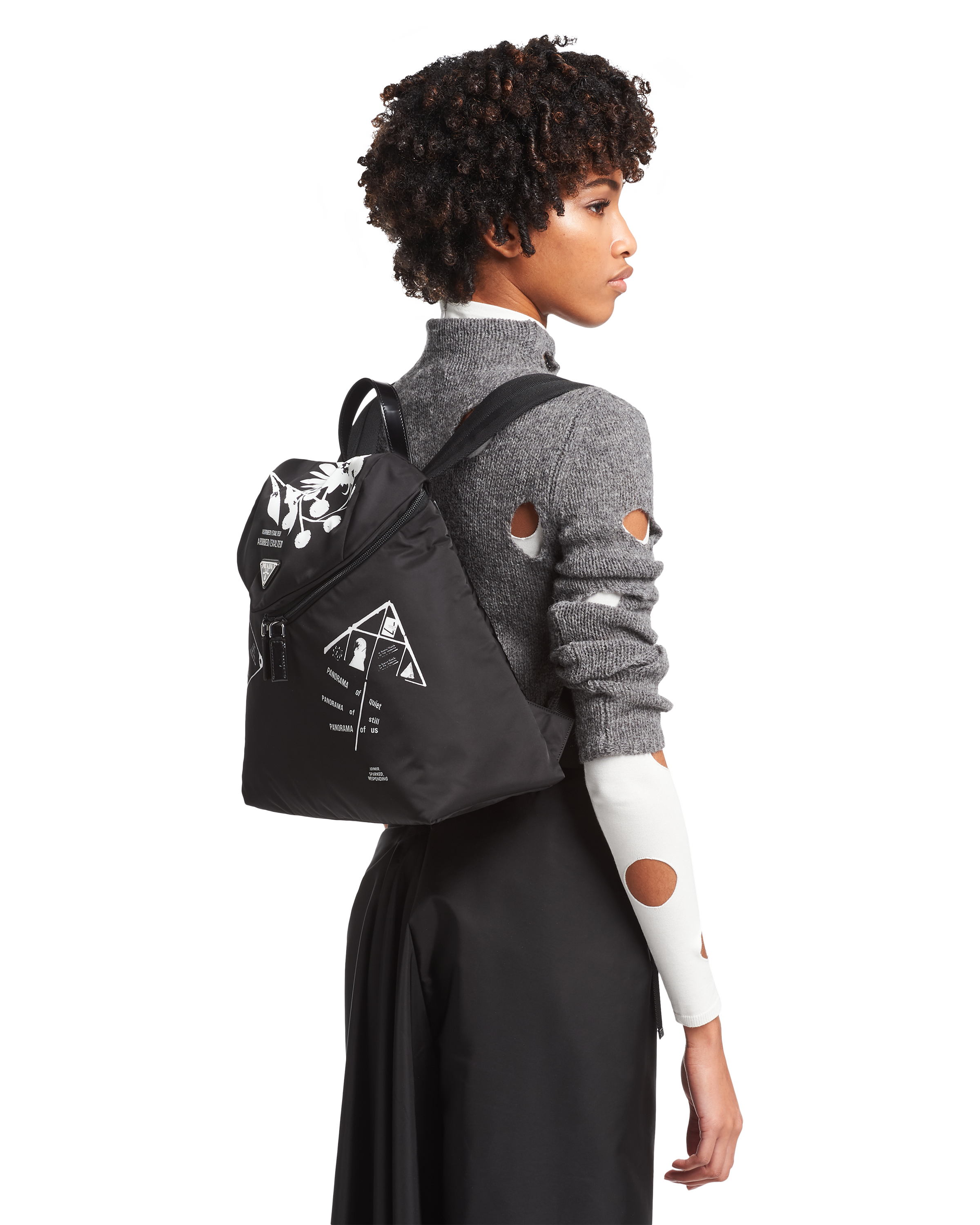 prada fabric backpack