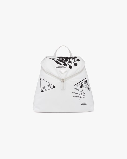 prada backpack white