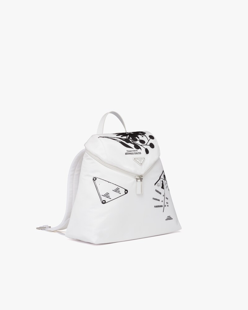 prada white backpack