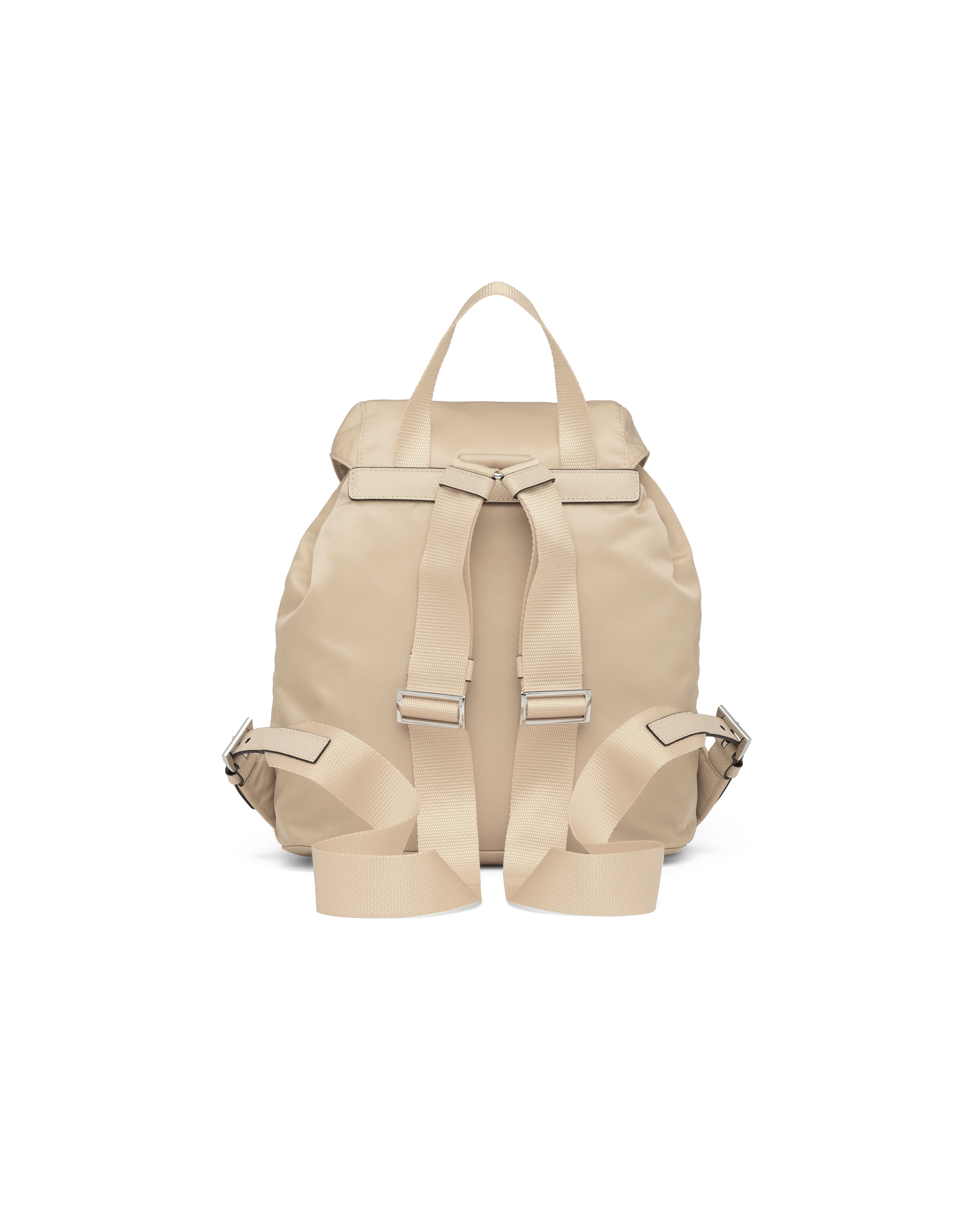 Prada Bolso de Re-Nylon y piel Saffiano Beige Desierto