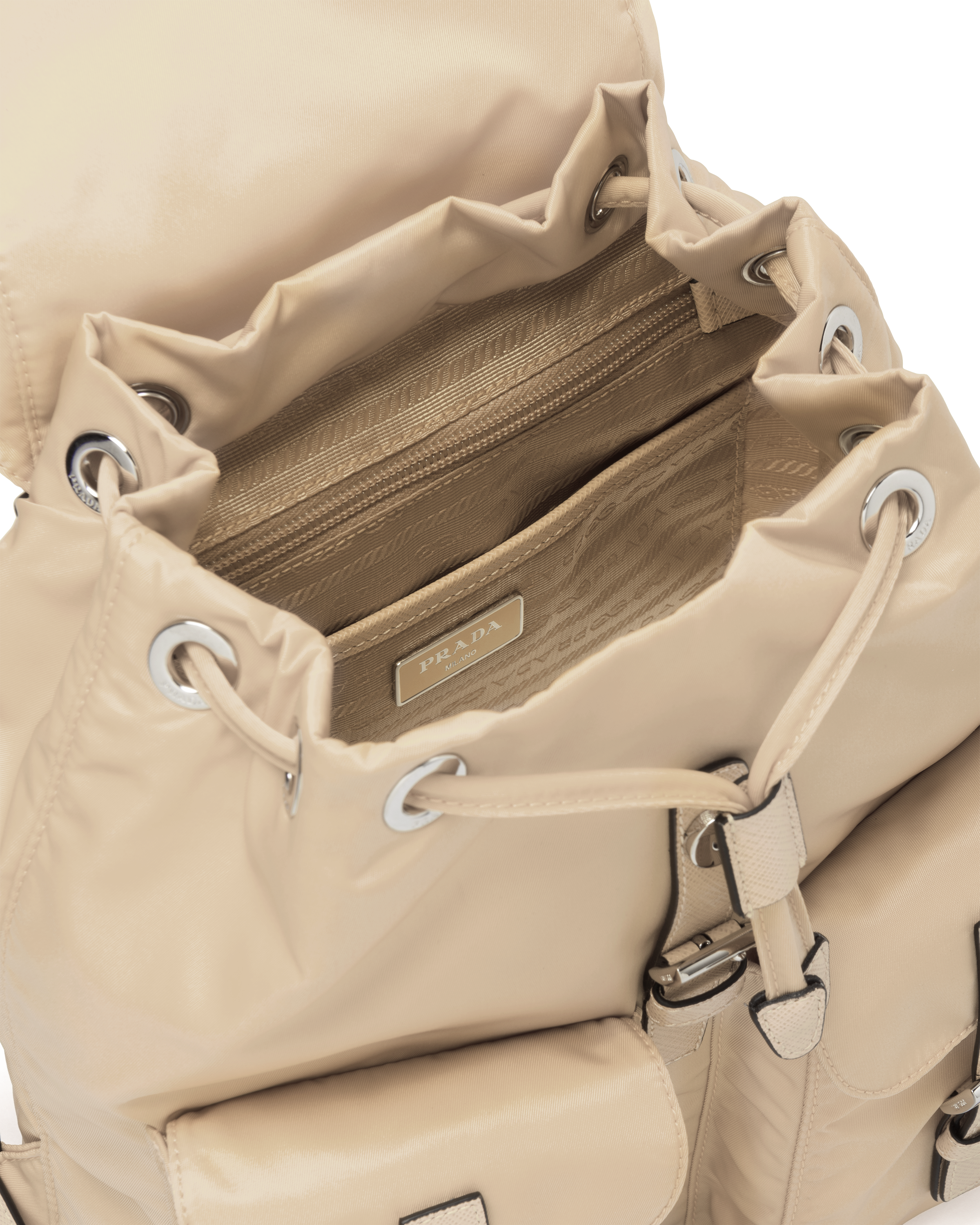 Desert Beige Small Re nylon Backpack PRADA
