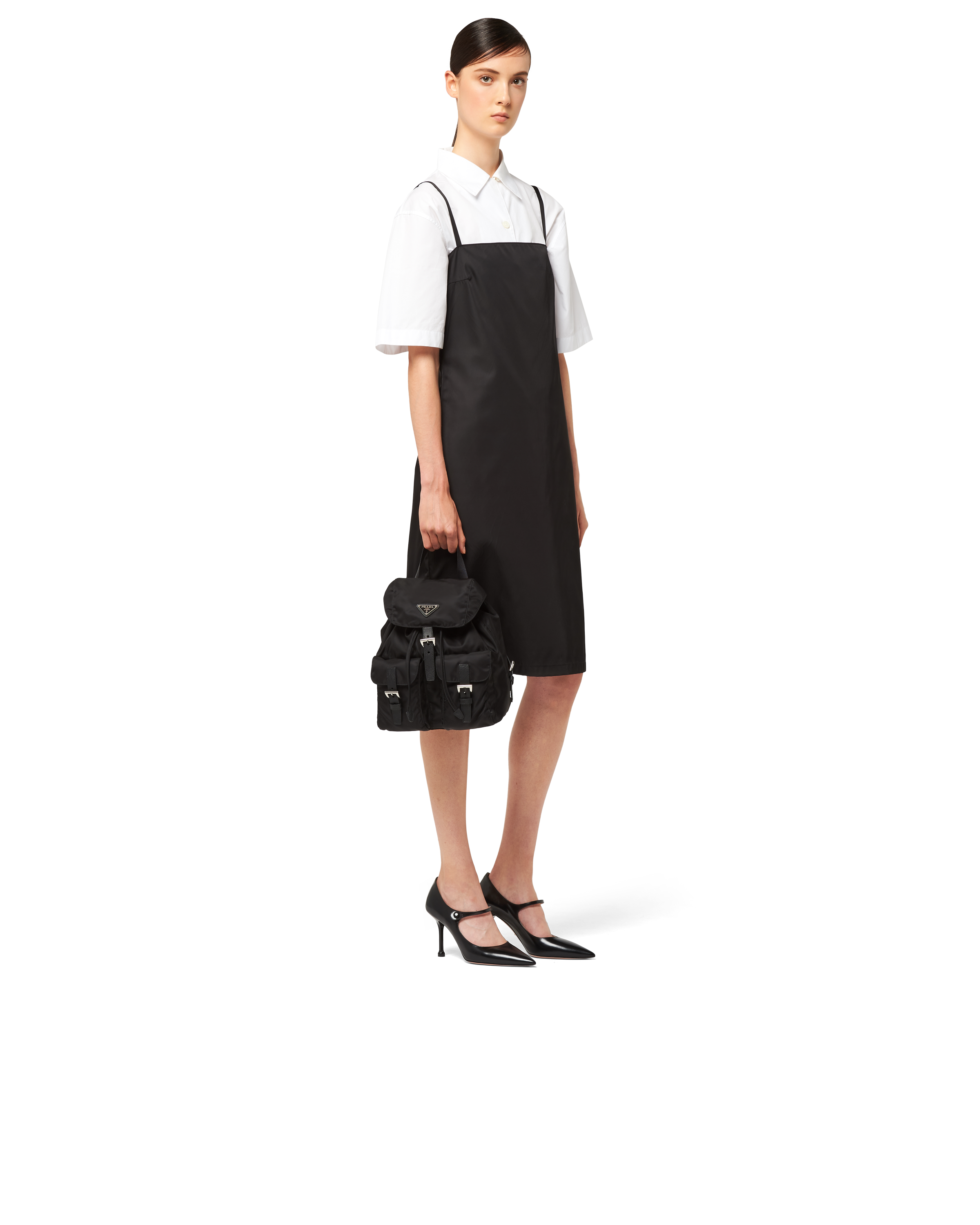 prada black mini backpack